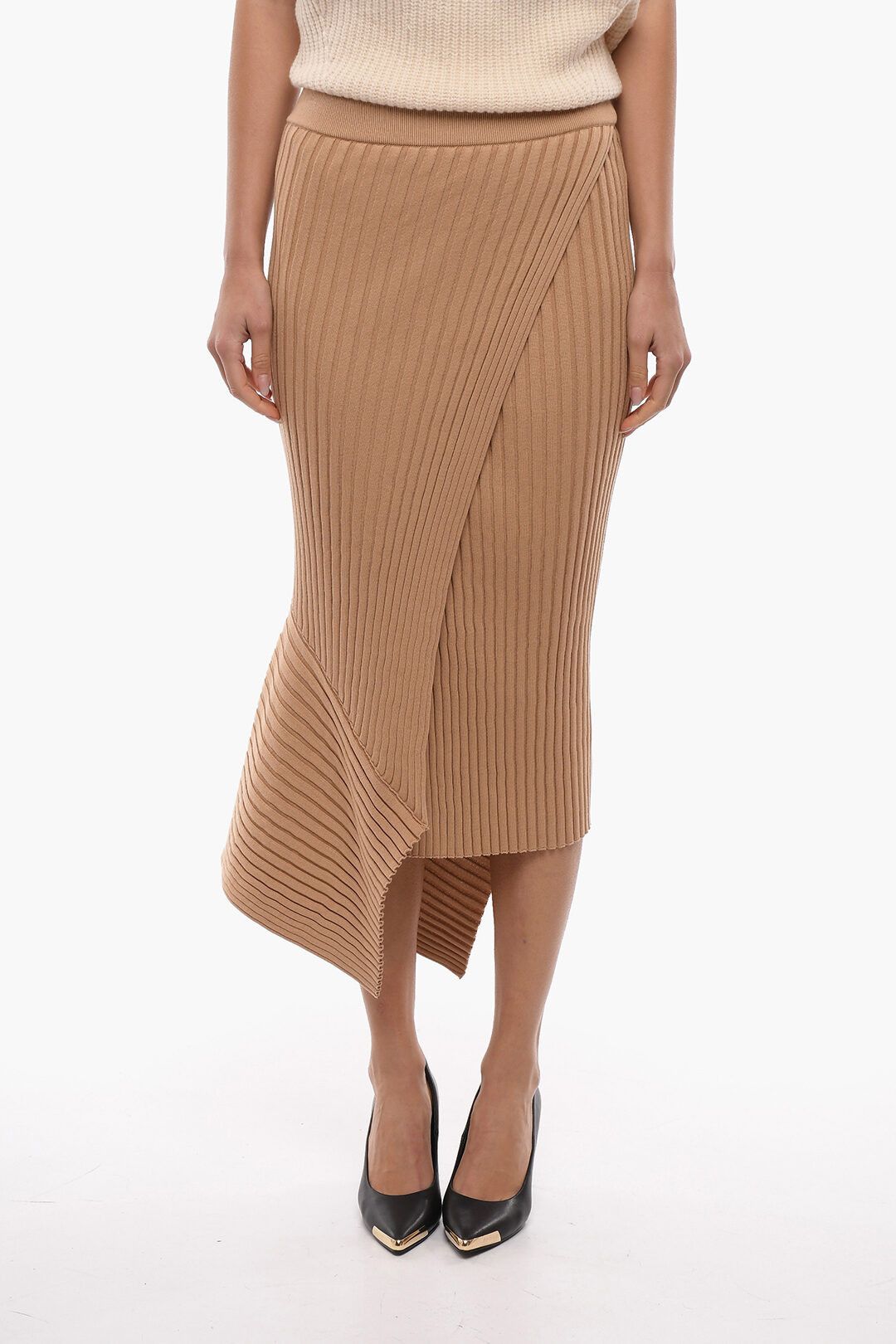 Stella McCartney og1mm0824 Skirt With Wide Slit in Brown Size 28" / US 6 / IT 42 - 1 Thumbnail
