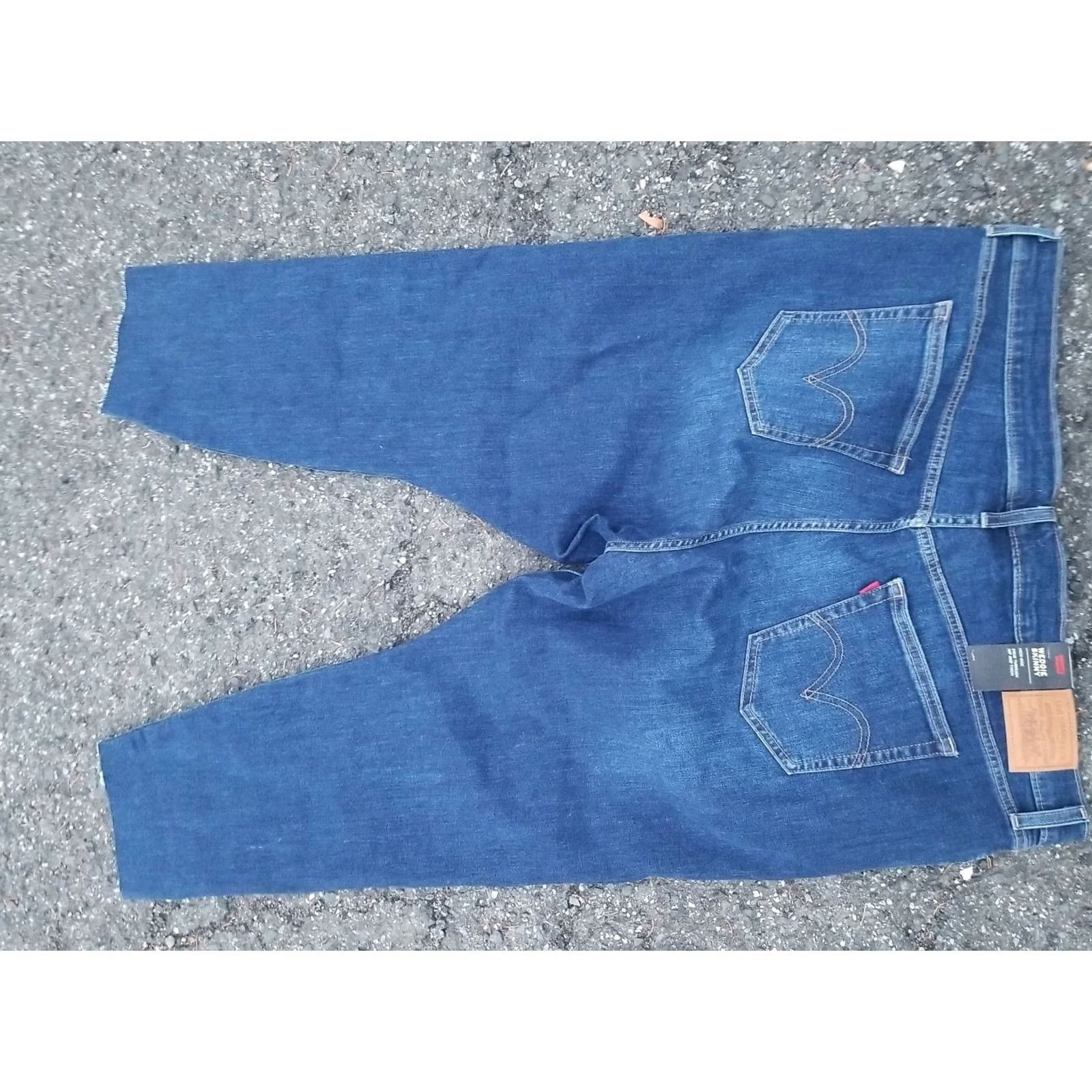 Levi's Levi’s Premium Wedgie Fit Skinny Jeans Women 22w Dark Wash Raw Hem Jeans 90s Retro Mens? Size 40" / US 18 - 5 Thumbnail