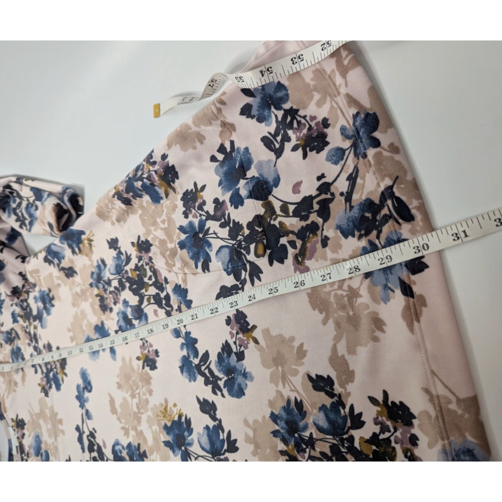 J. Jill J. Jill Pullover Long Sleeve Tunic Top M Dusty Rose Blue Floral Velour Women Shirt Size M / US 6-8 / IT 42-44 - 5 Thumbnail