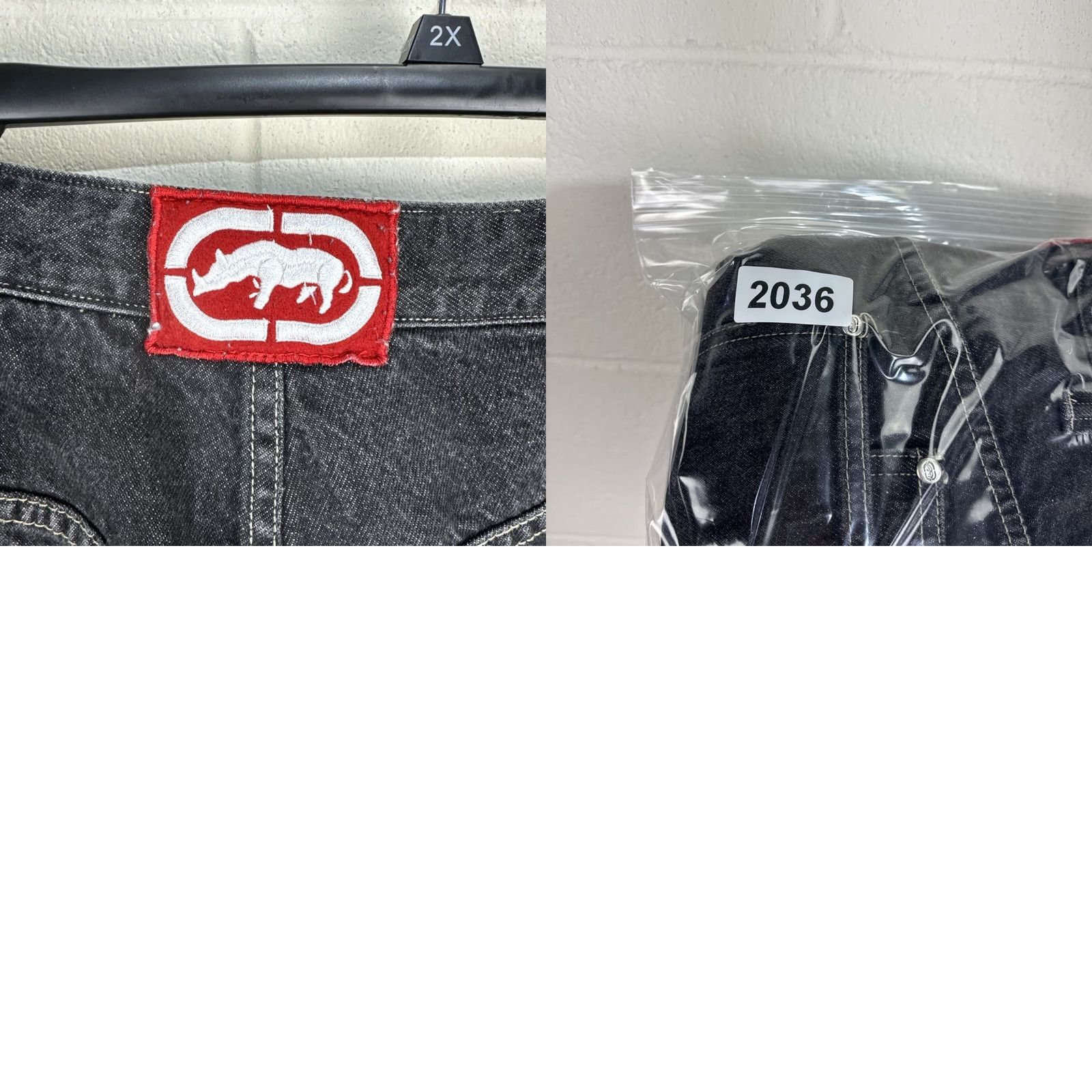 Ecko Unltd. VINTAGE Ecko Unltd Jeans Men 42X34 Black Denim Baggy 90s Hip Hop Skater Loot Jeans Mens Size 42 Size US 42 / EU 58 - 11 Thumbnail