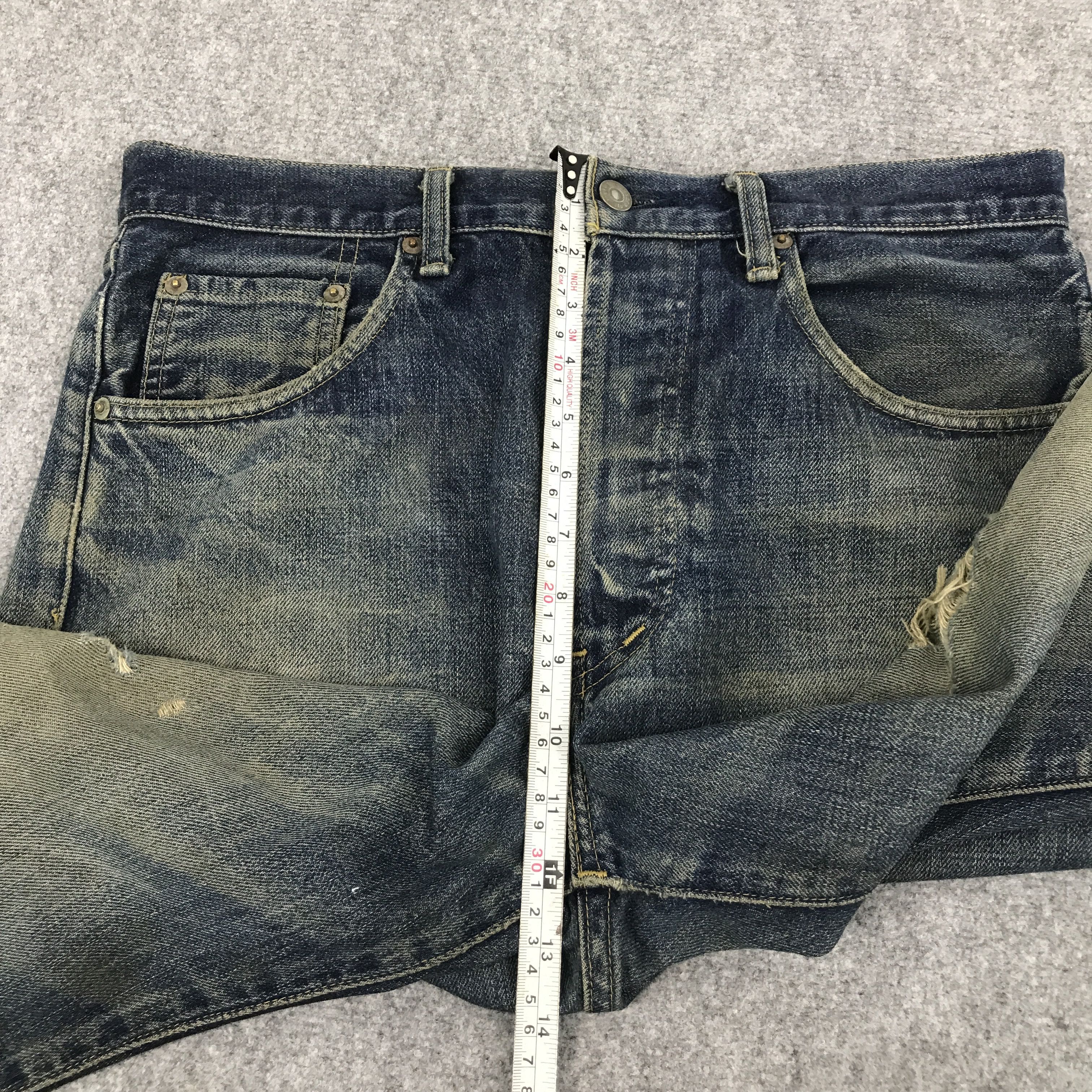 Japanese Brand × Levi's Vintage Clothing VTG🔥LEVI'S BIG E JAPAN SELVAGE DENIM DISTRESSED JEANS Size US 32 / EU 48 - 12 Thumbnail