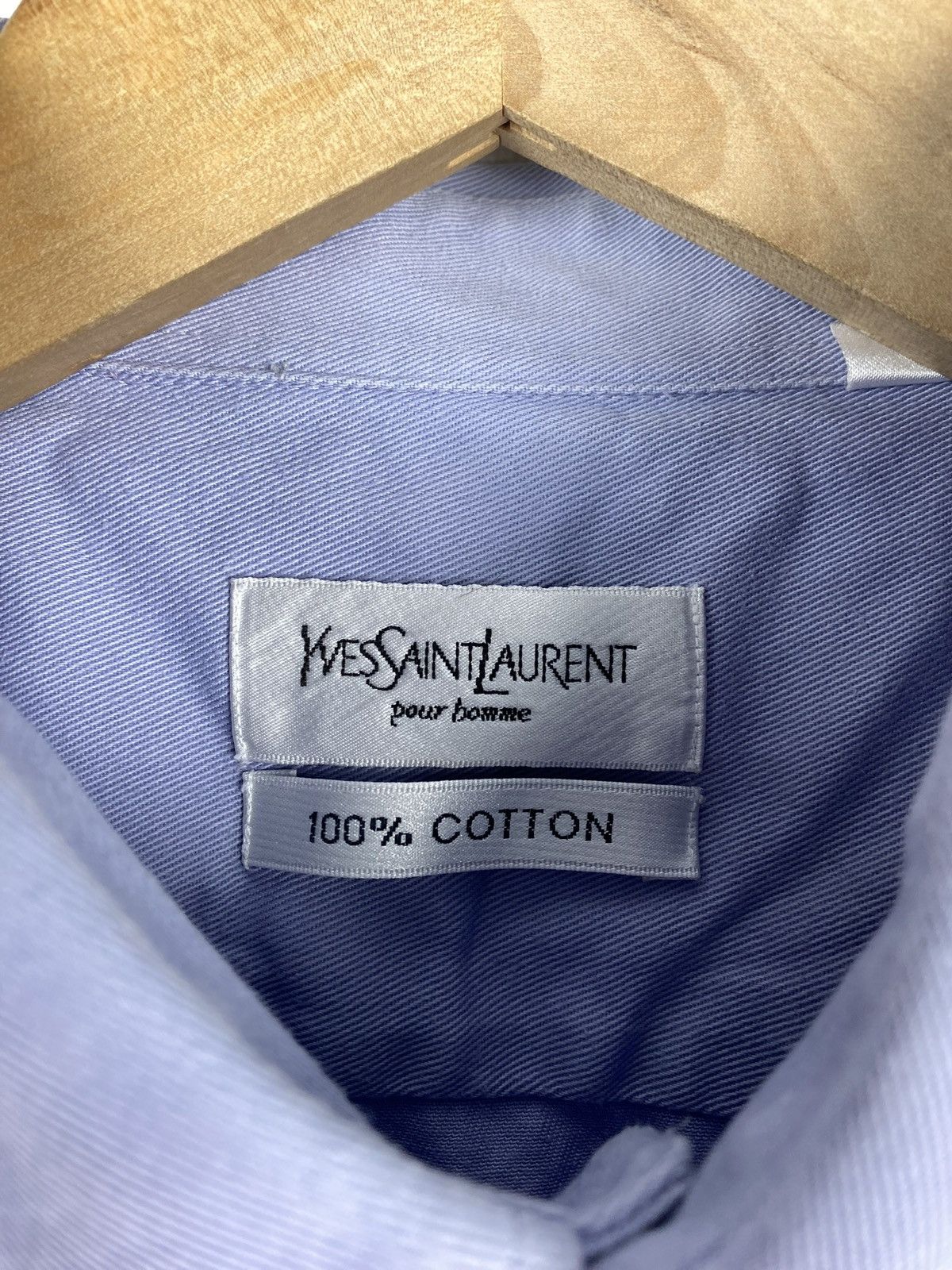 Vintage × Yves Saint Laurent Yves Saint Laurent YSL vintage heavy cotton button up shirt Size US XL / EU 56 / 4 - 9 Thumbnail