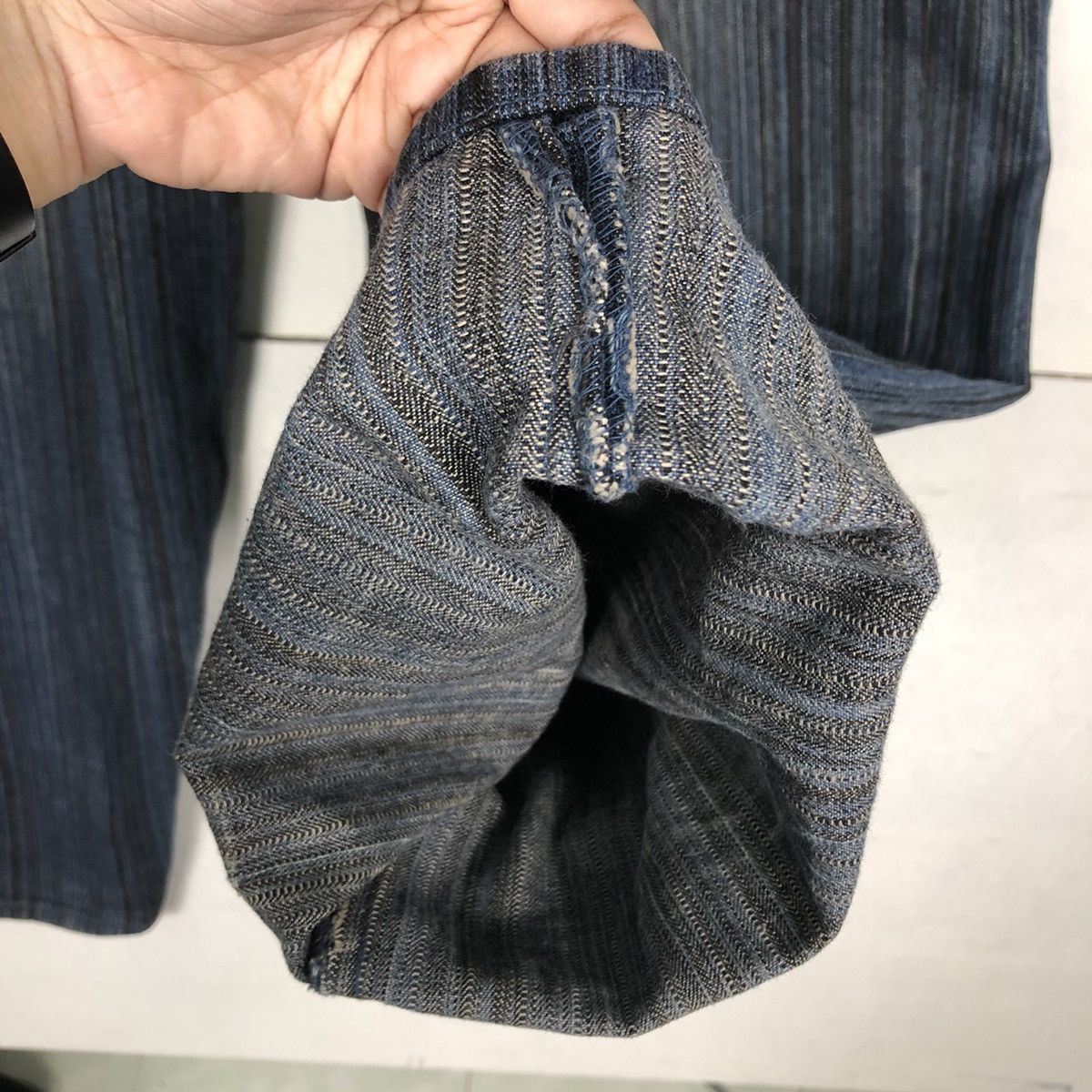 Japanese Brand 🔥90’s Vintage Airwalk Striped Denim Jeans Size US 34 / EU 50 - 11 Thumbnail