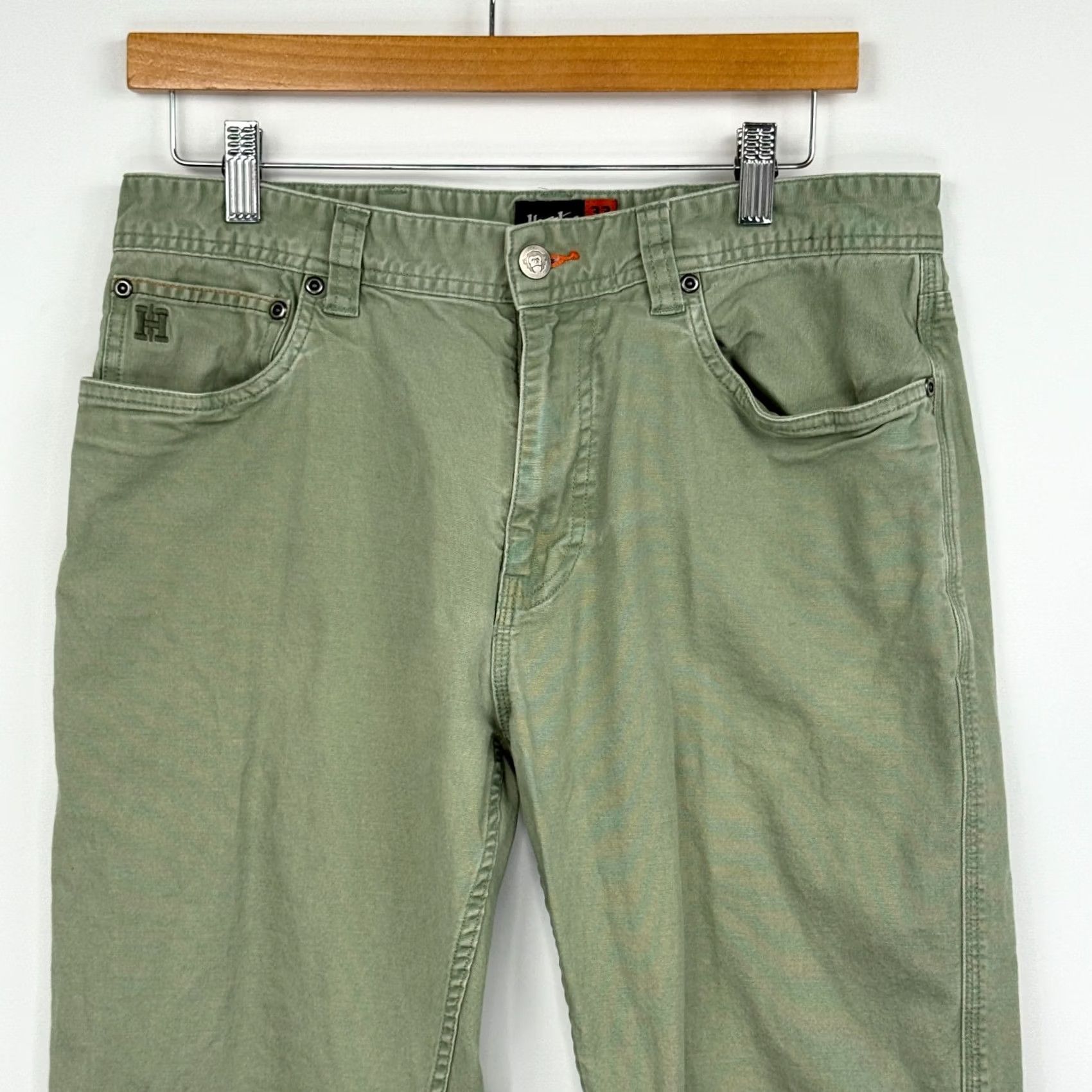 Howler Brothers Howler Brothers Pants Mens 32x30 Chino Green 5-Pocket Regular Straight Comfort Easy Care Workwear Size US 33 - 2 Thumbnail