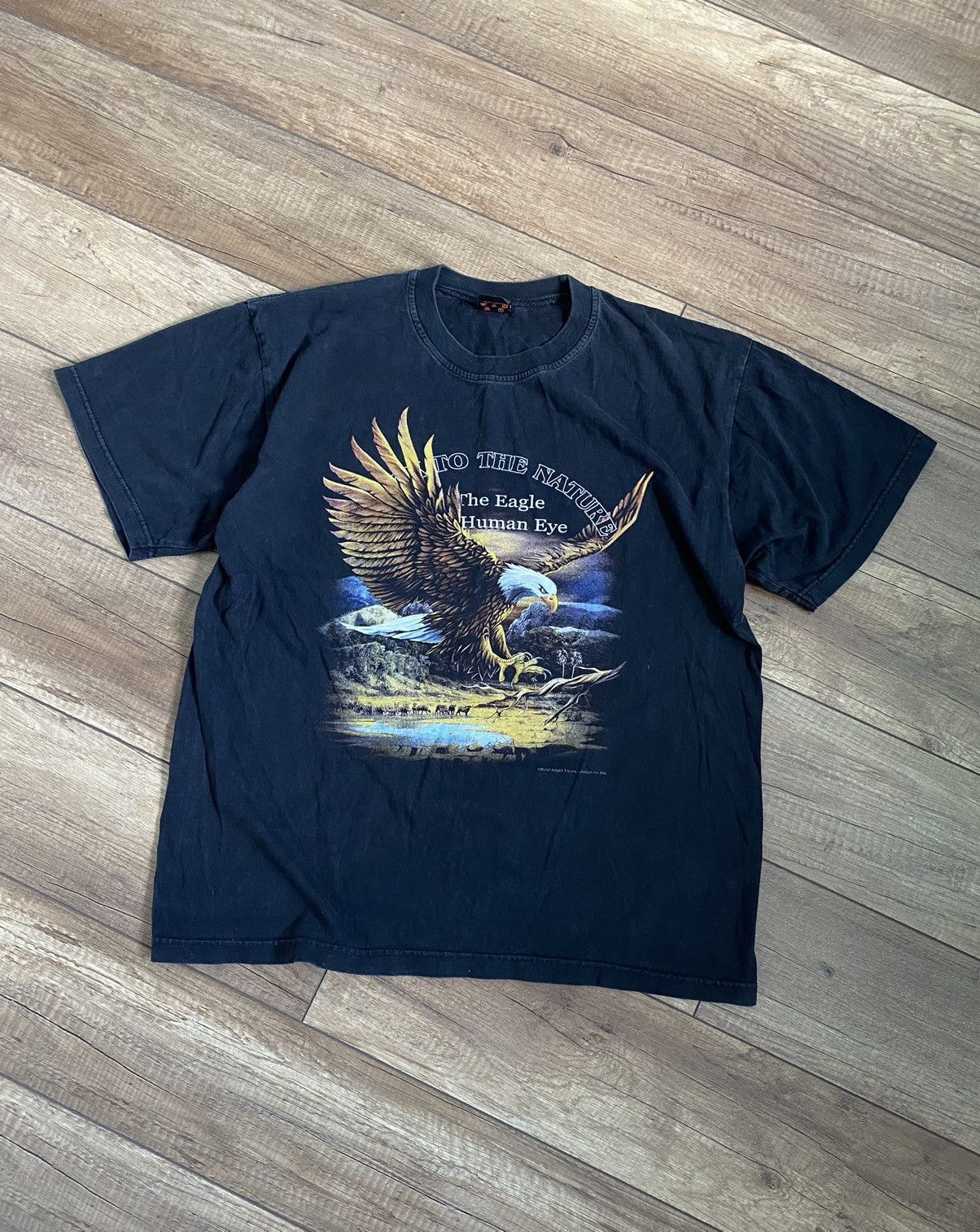 Other Vintage Joligolf American Eagle Human Eye Animal T Shirt Size US L / EU 52-54 / 3 - 3 Thumbnail