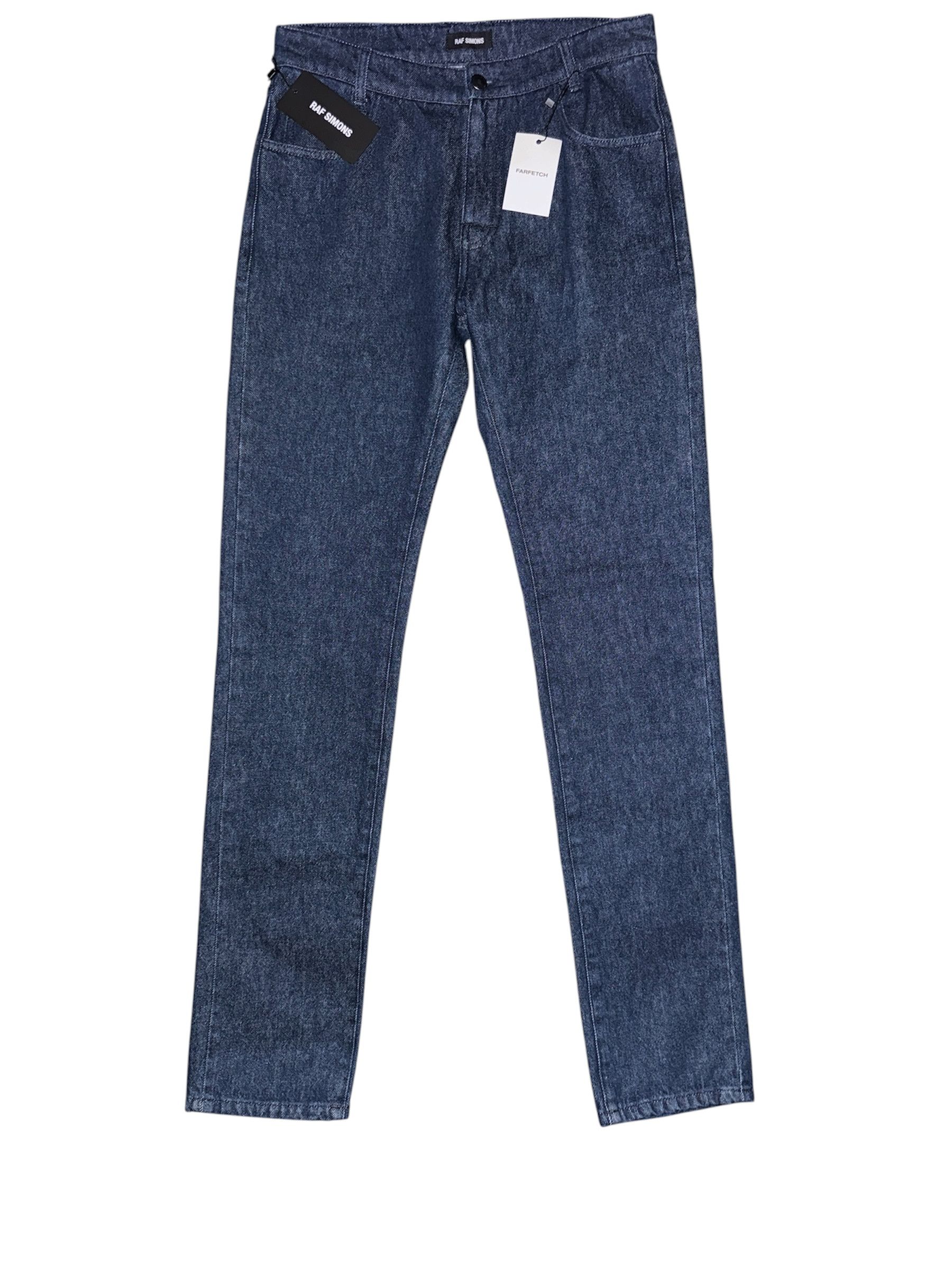 Calvin Klein 205W39NYC × Raf Simons Blue Jeans With Red Stitching
