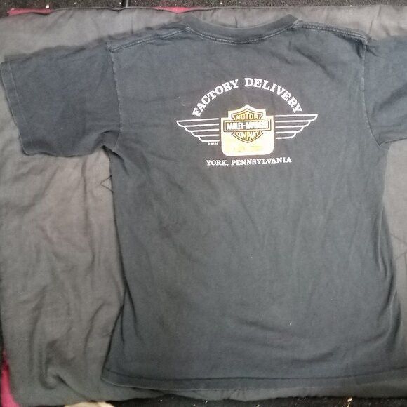 Harley Davidson × Vintage Vintage Harley-Davidson Eagle Born In USA T-Shirt Size US L / EU 52-54 / 3 - 7 Thumbnail