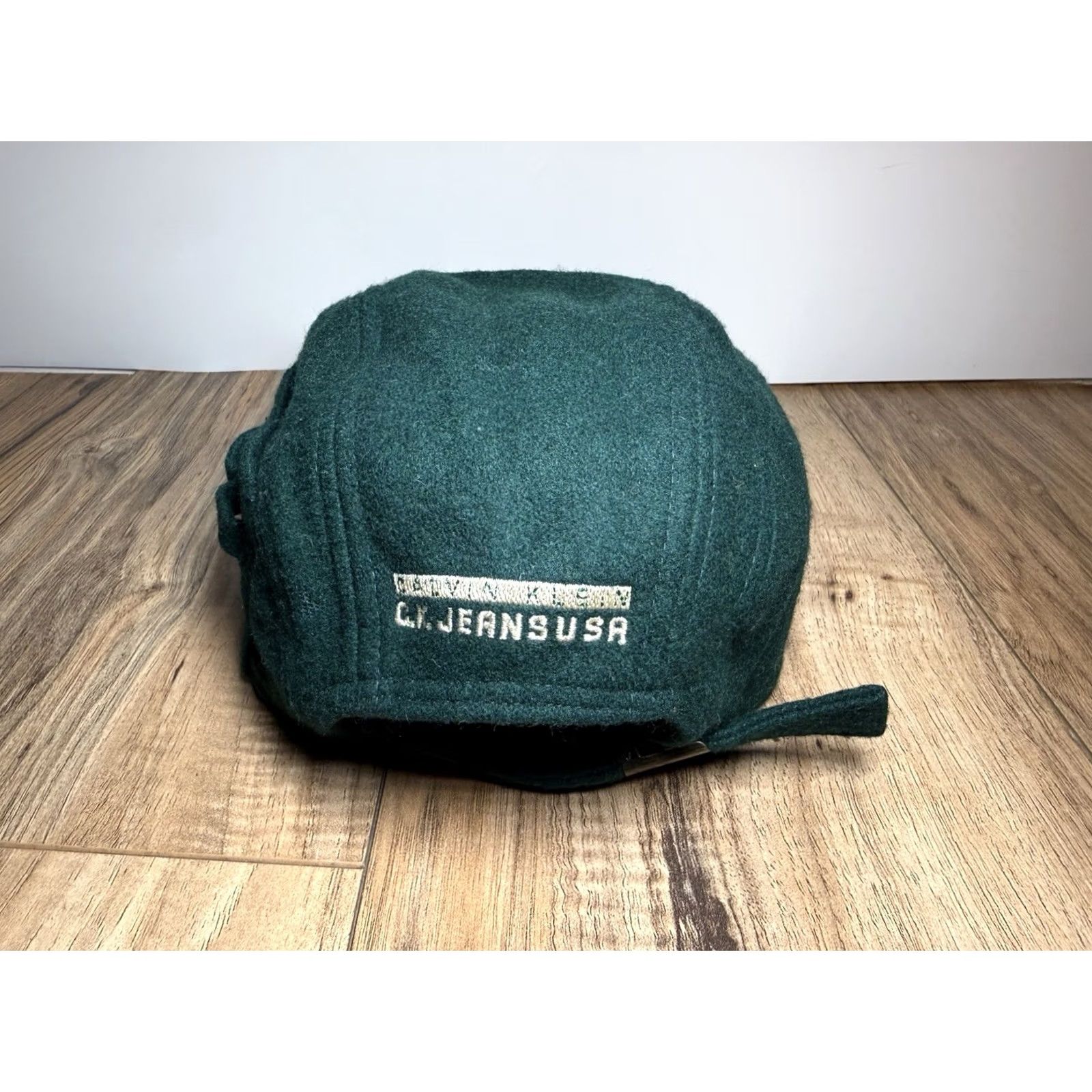 Calvin Klein VINTAGE Calvin Klein Jeans Green Wool Panel Pocket Hat Cap Strapback 90s Unisex Adults One Size Mens Womens Size US 35 - 5 Thumbnail