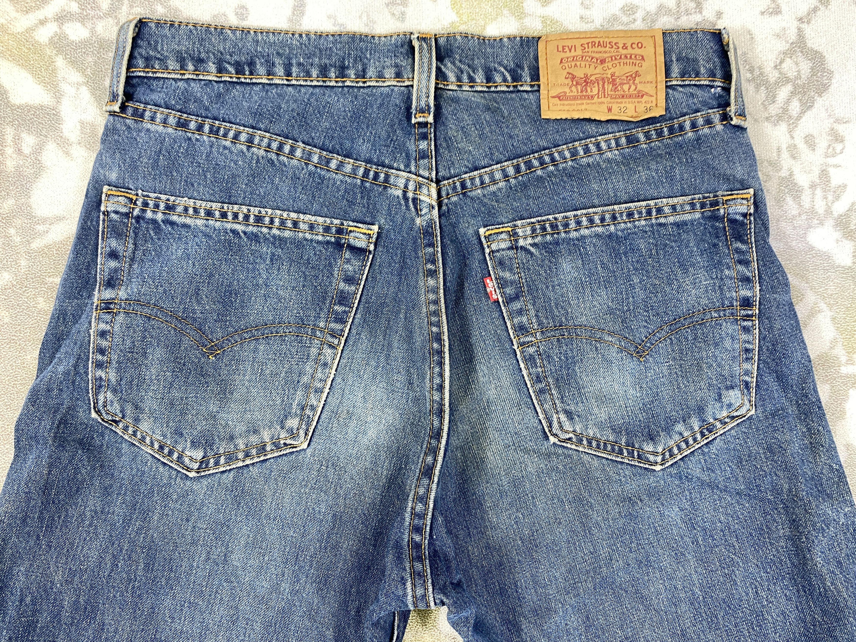 Levi's 90s Blue Vintage Levi's 504 USA 31x31.5 Denim -JN1086 Size US 31 - 4 Thumbnail