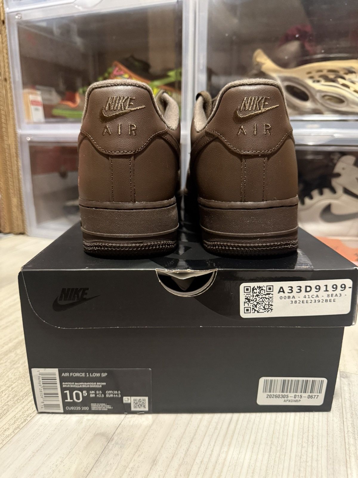 Nike × Supreme Nike x Supreme Air Force 1 Low Baroque Brown Size US 10.5 / EU 43-44 - 5 Thumbnail
