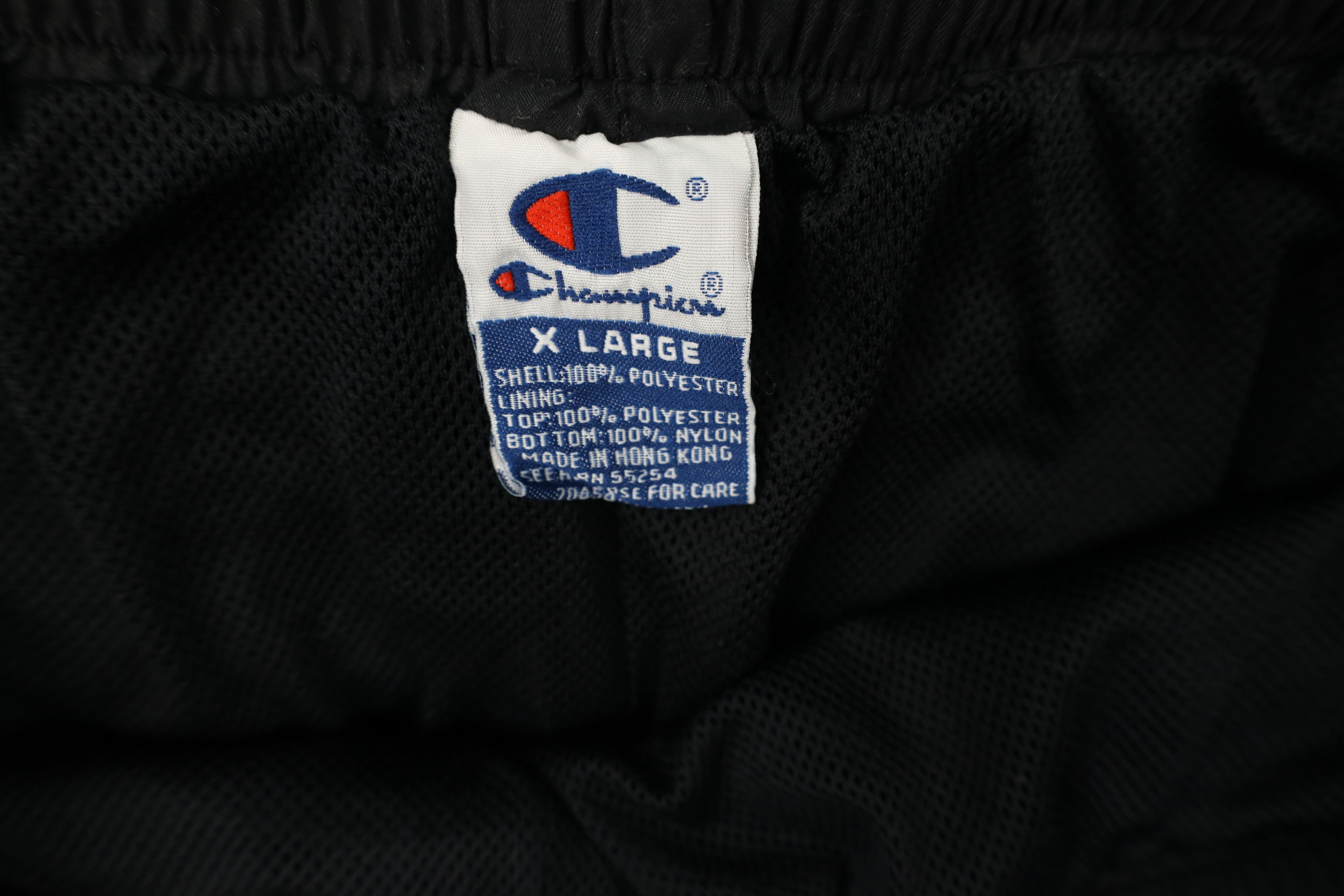 Champion × Vintage Vintage 90s Champion Classic Logo Lined Wide Leg Pants Black Size US 38 / EU 54 - 7 Thumbnail