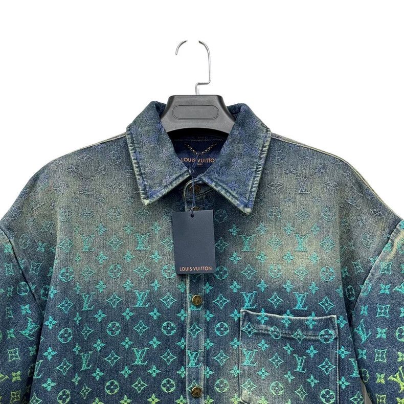 Louis Vuitton Louis Vuitton Rainbow Gradient Denim Shirt 2503-Nextarrow Size US L / EU 52-54 / 3 - 3 Thumbnail