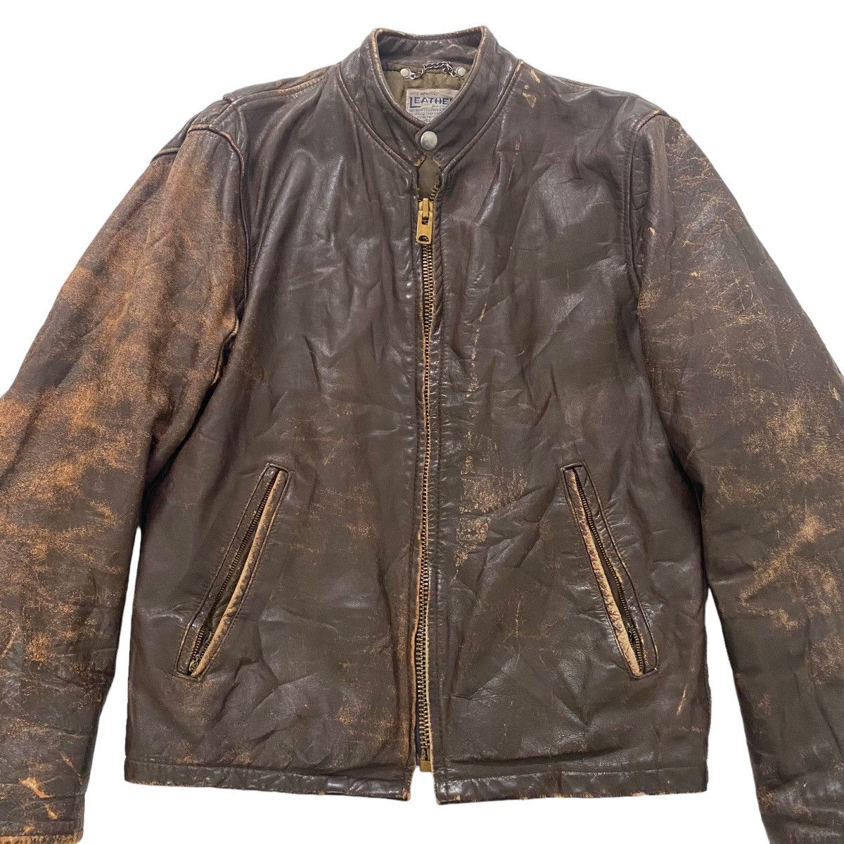 Genuine Leather ✨50s Motorcycle biker leather jacket size 38 Size US S / EU 44-46 / 1 - 5 Thumbnail