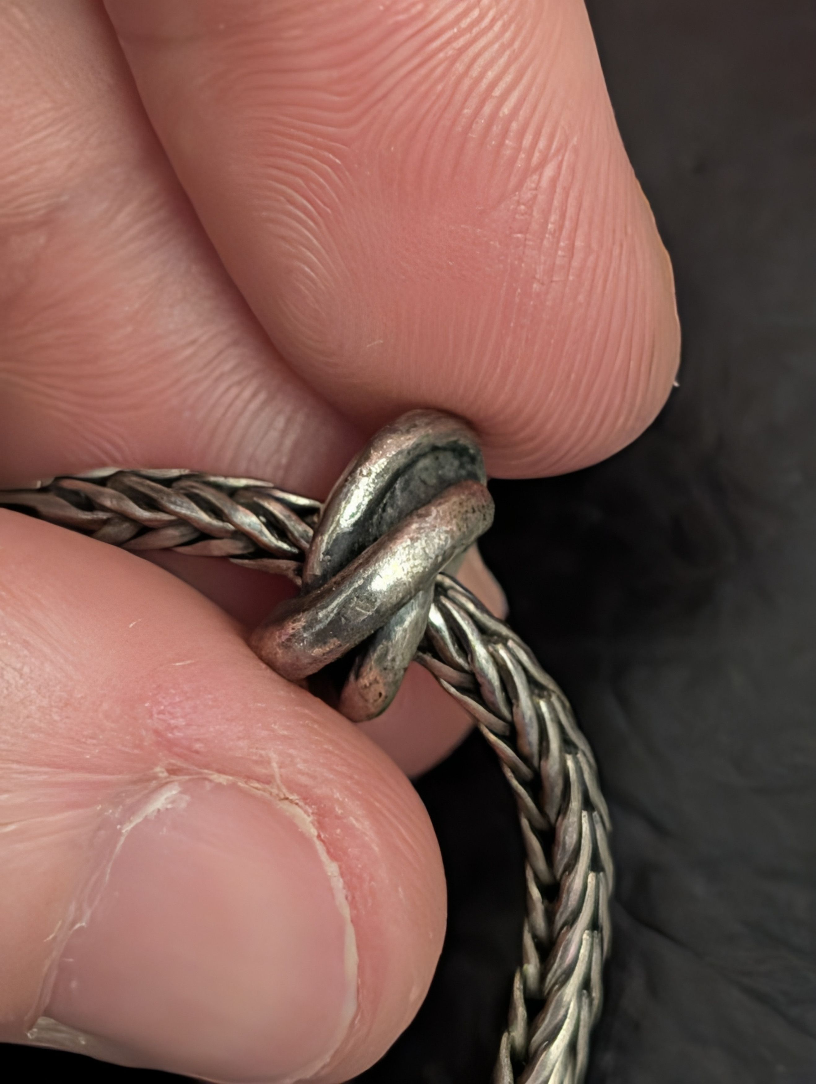 Sterling Silver TROLLBEADS 925 Foxtail 6-charm Sterling Silver Bracelet Size ONE SIZE - 9 Thumbnail