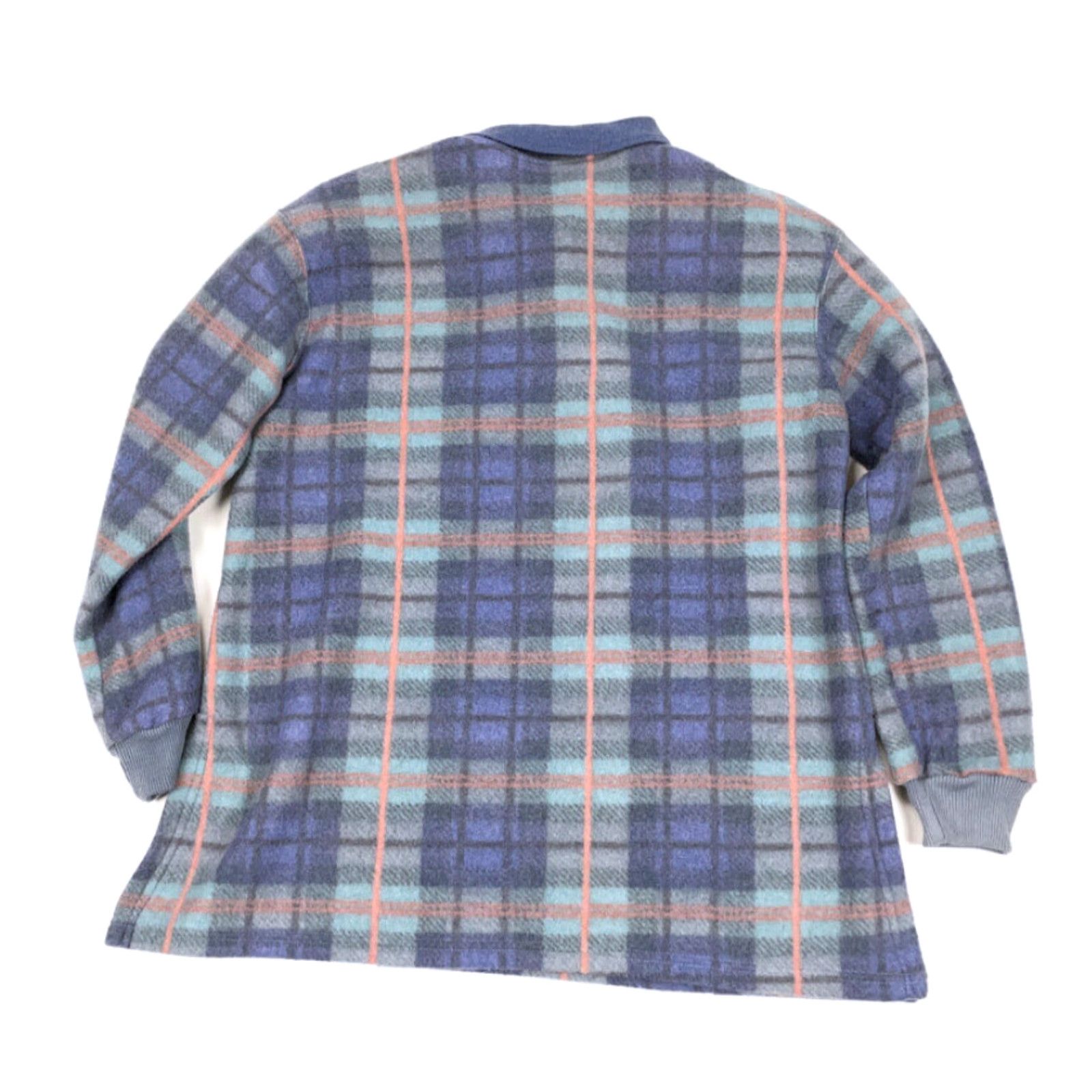 Etro VTG 90s Plaid Fleece Collared Pullover Sweatshirt Jacket M Multicolor Grunge Retro Sweater Women Size M / US 6-8 / IT 42-44 - 2 Thumbnail