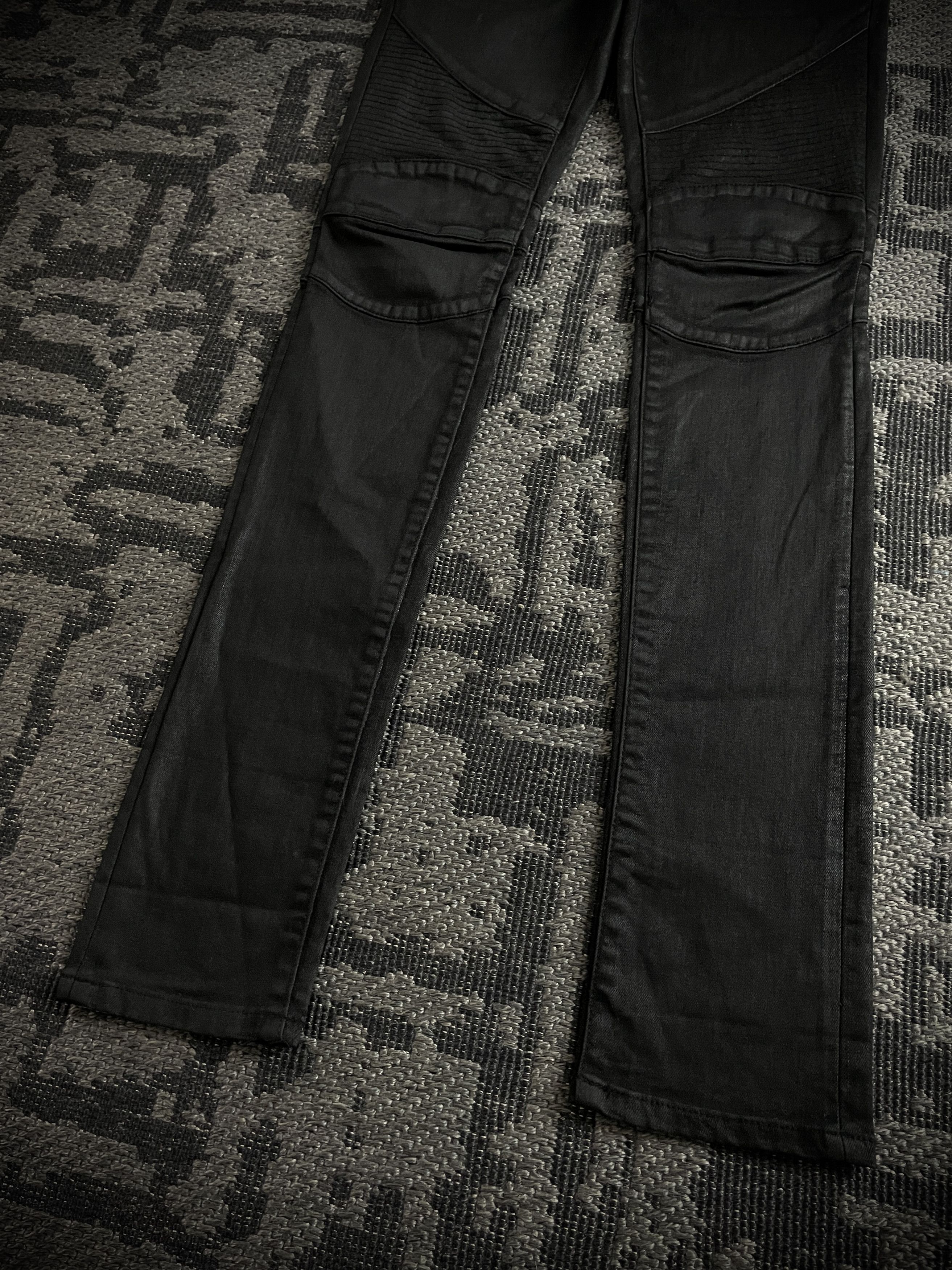 Other GENIE BLEU Japanese Waxed Skinny Biker Jeans Size US 31 - 6 Thumbnail