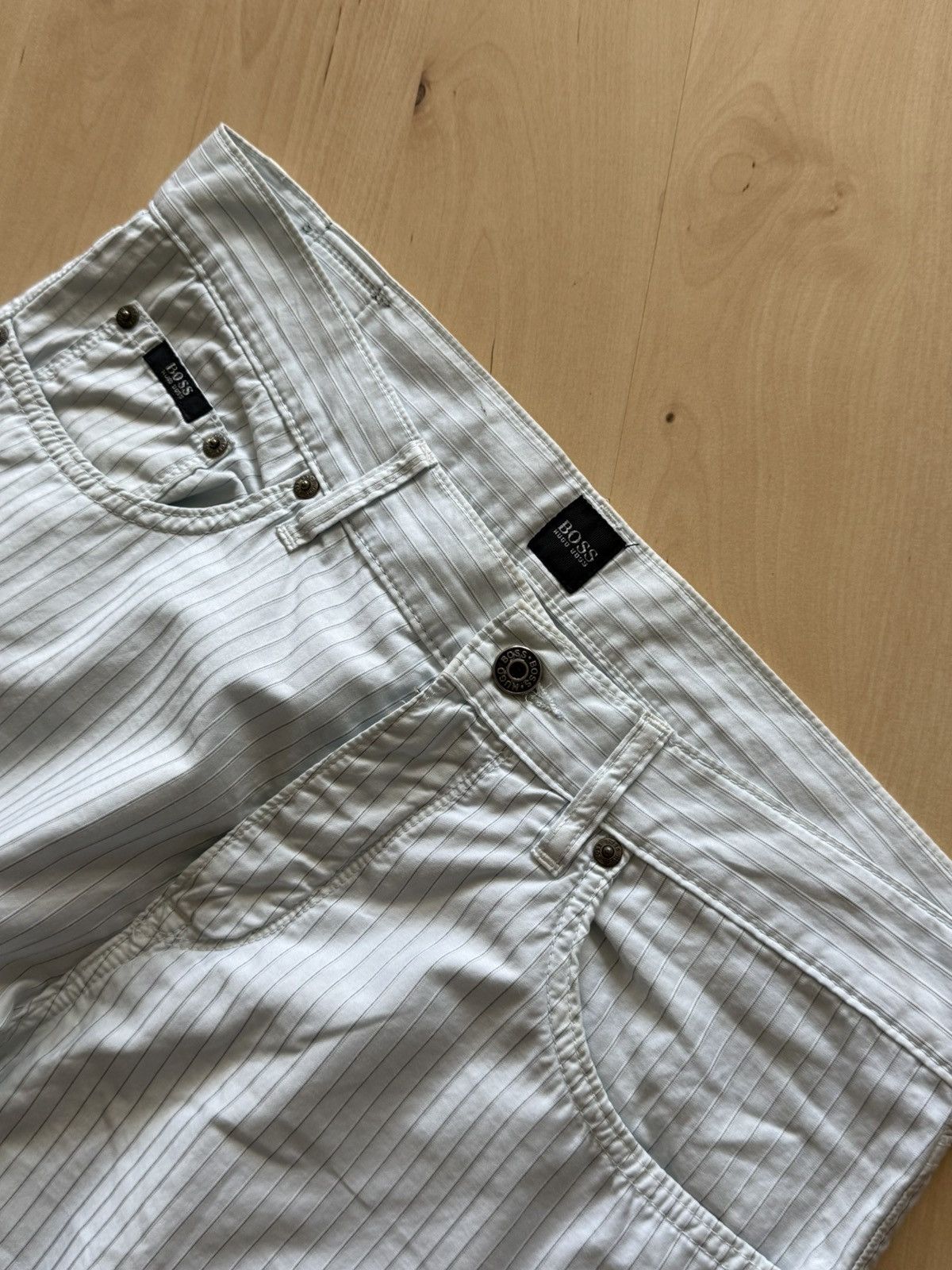 Hugo Boss Hugo Boss Vintage striped chino trousers pants retro y2k Size US 33 - 4 Thumbnail