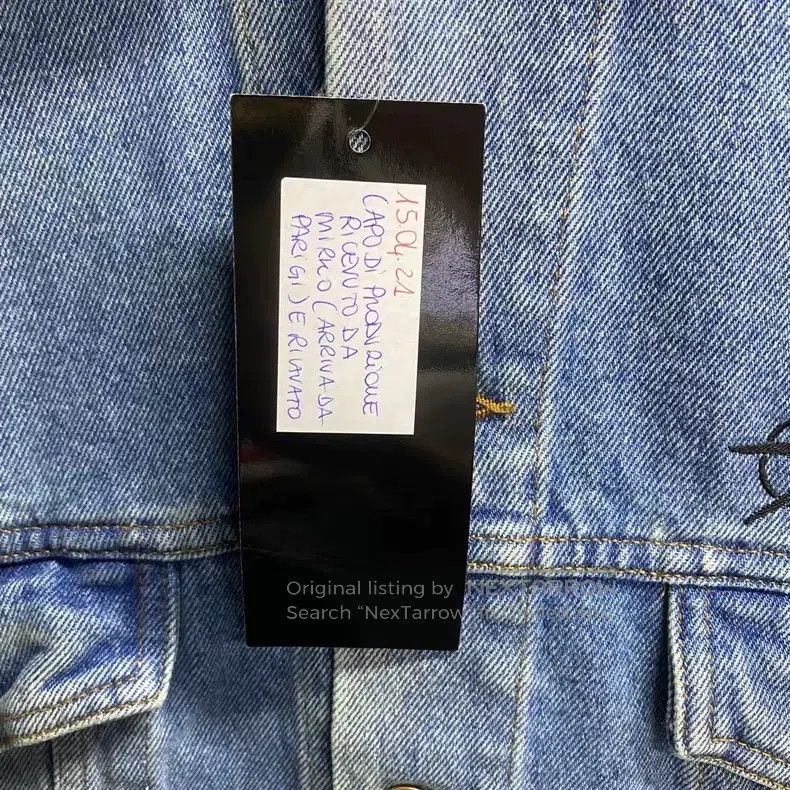Balenciaga Balenciaga Blue Embroidery Pattern Logo Denim Jacket Size US XS / EU 42 / 0 - 5 Thumbnail