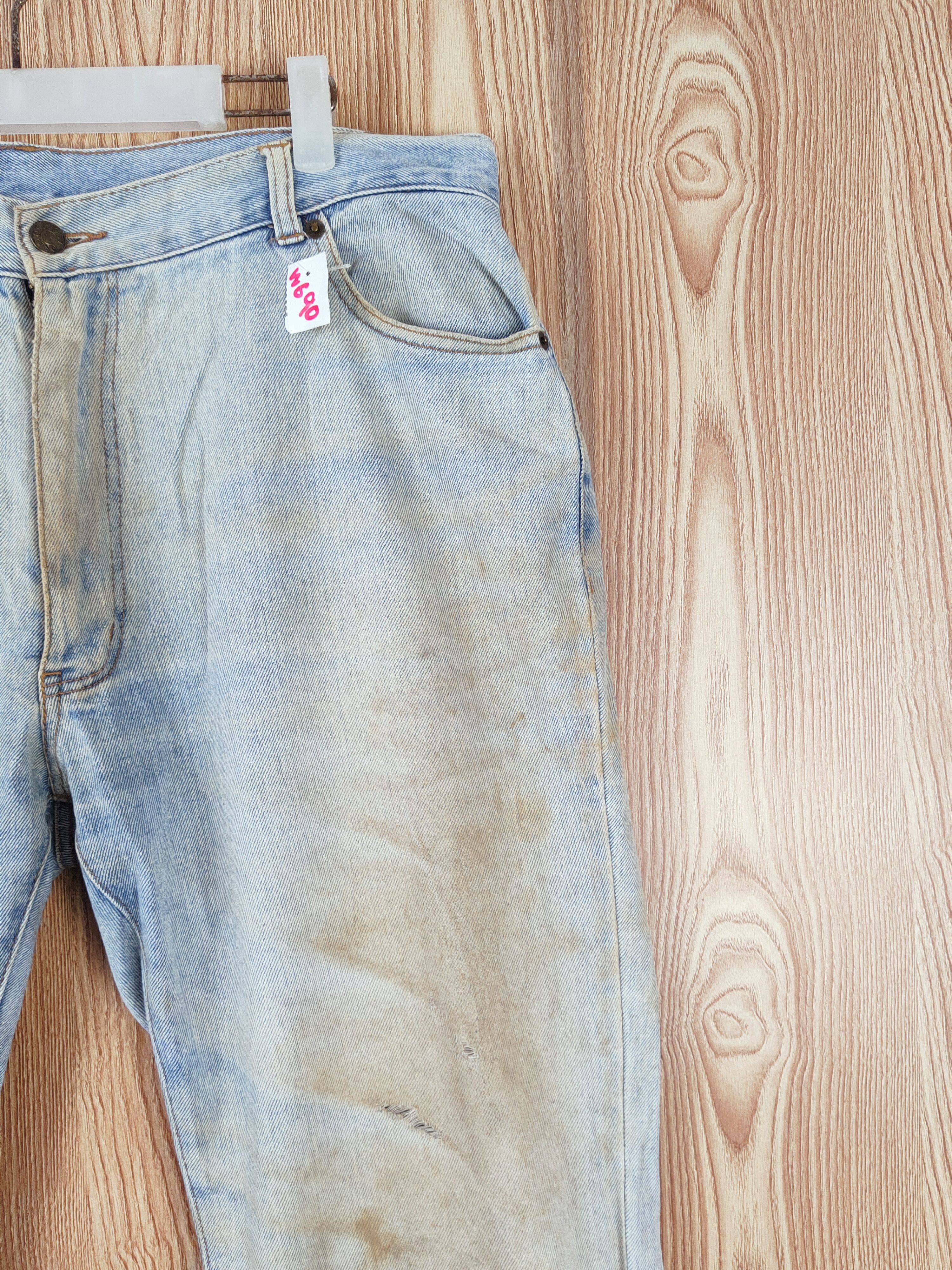 Japanese Brand OSJ Blue Faded Distressed Ripped Jeans #W690 Size US 36 / EU 52 - 5 Thumbnail