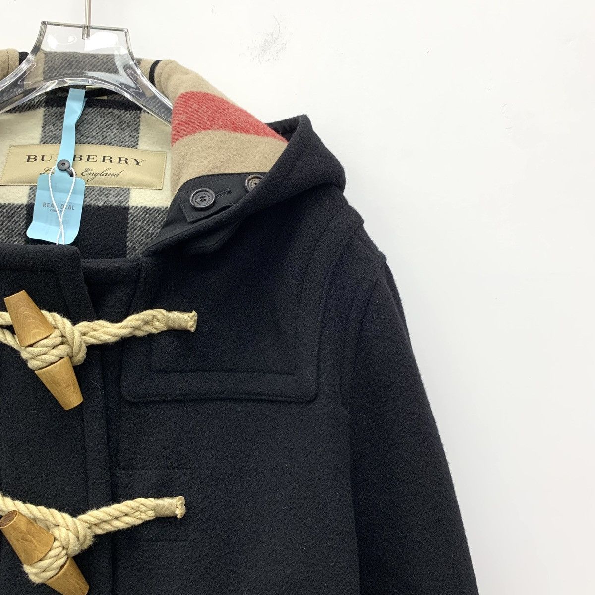 Burberry Burberry Bbr Black Sheep Wool Cowl Button Hooded Coat Size M / US 6-8 / IT 42-44 - 3 Thumbnail