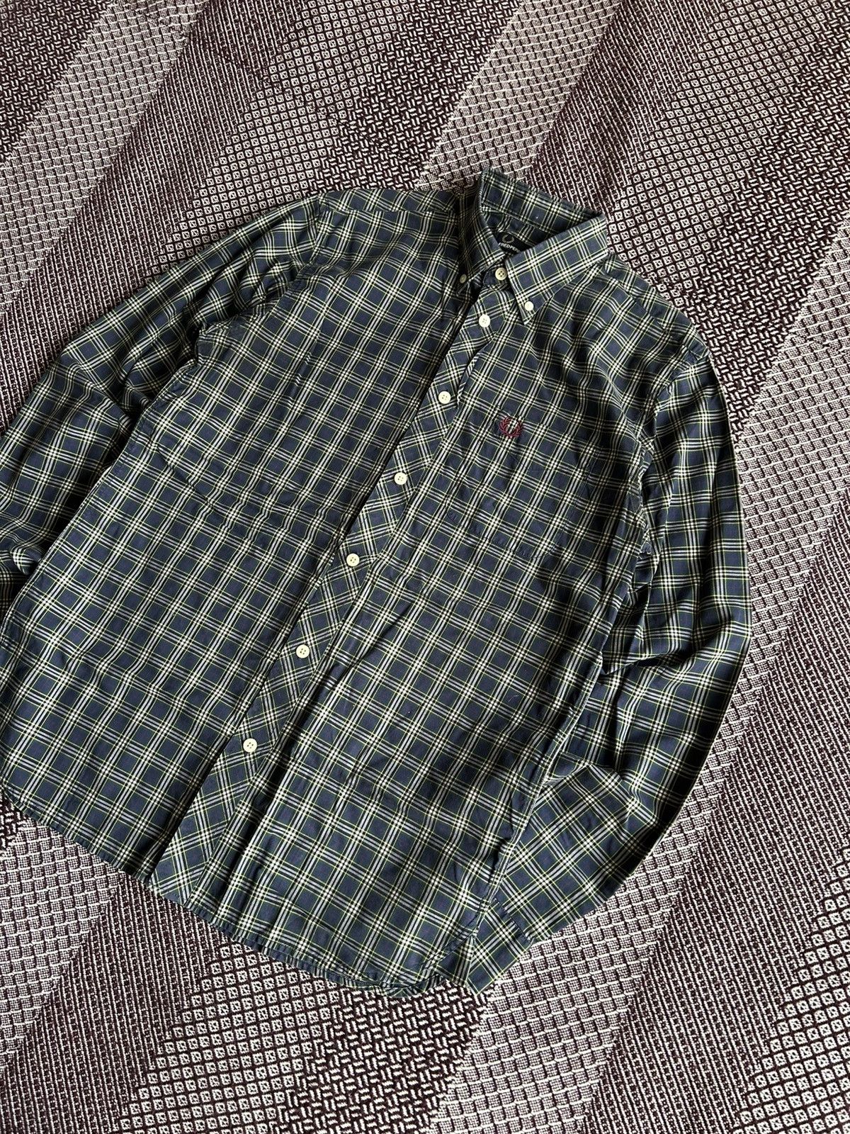 Fred Perry Fred Perry Casual Shirt Green Solid Style Size Small Size US S / EU 44-46 / 1 - 2 Thumbnail