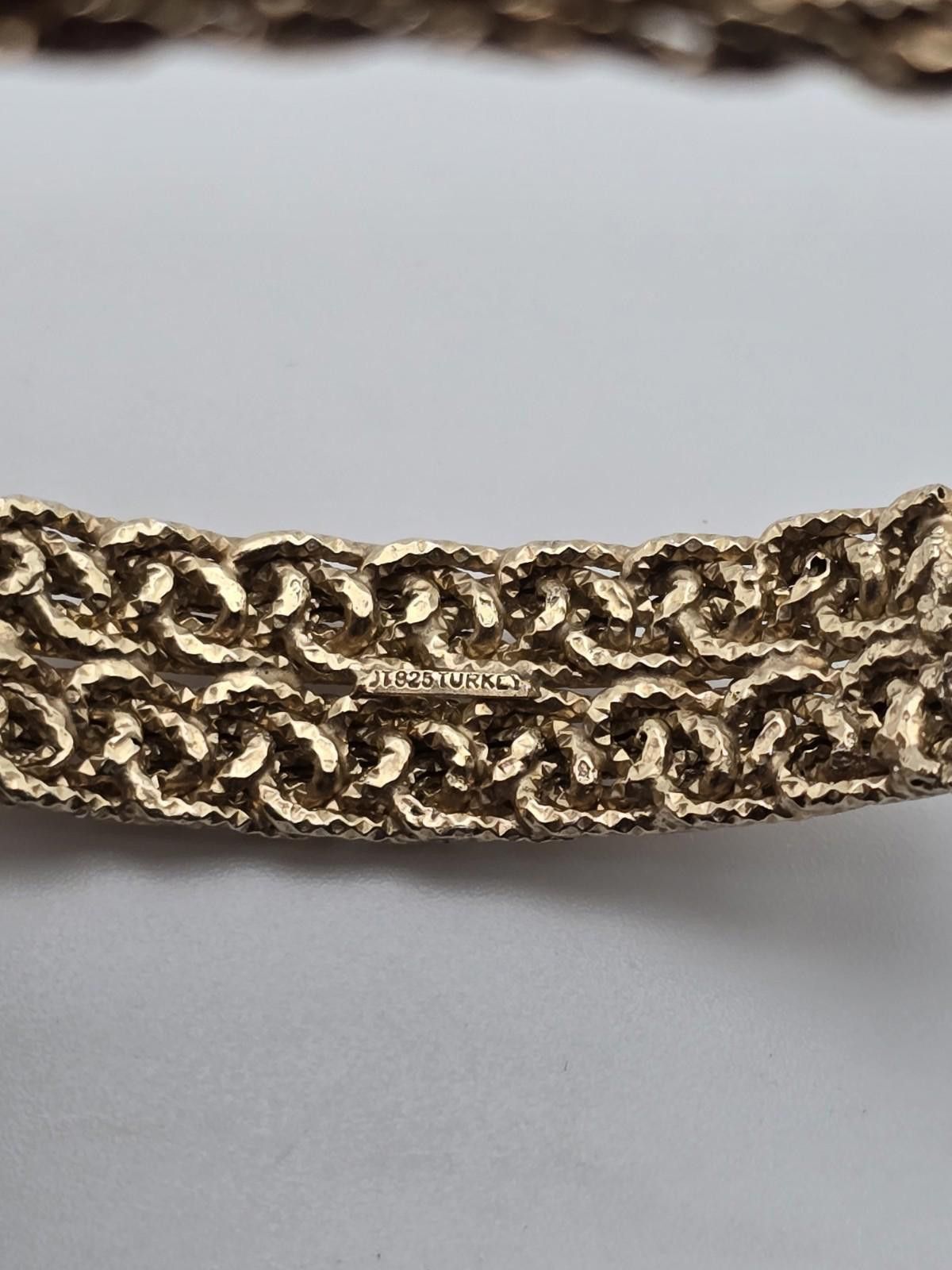 The Unbranded Brand Sterling Silver Braided Bangle Marked 925 Turkey Size ONE SIZE - 3 Thumbnail
