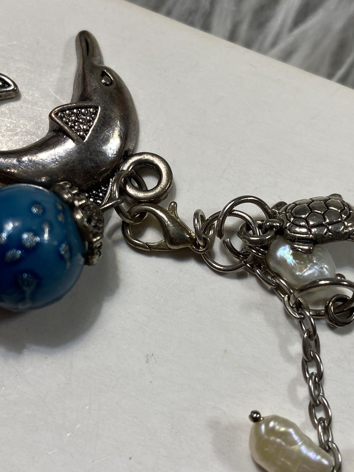 Jewelry Silver Charm Bracelet with Pearls japanese brand Size ONE SIZE - 5 Thumbnail