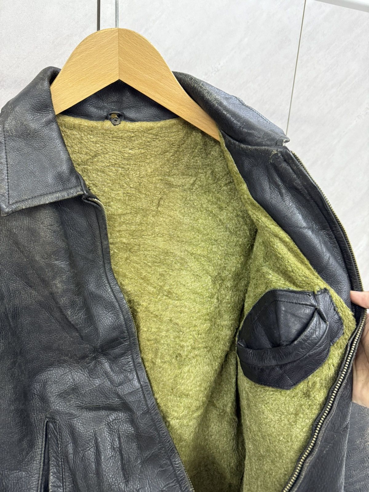 Genuine Leather Vtg Distress Patina Rugged Leather Jacket Like Ralph Lauren Size US S / EU 44-46 / 1 - 9 Thumbnail