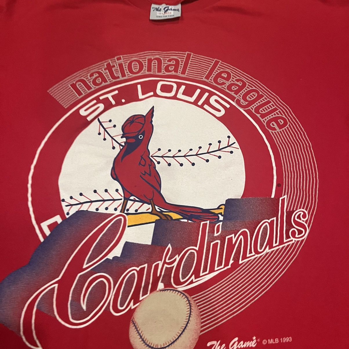 The Game 1993 St. Louis Cardinals Single Stitch Tee (XL) Size US XL / EU 56 / 4 - 2 Thumbnail