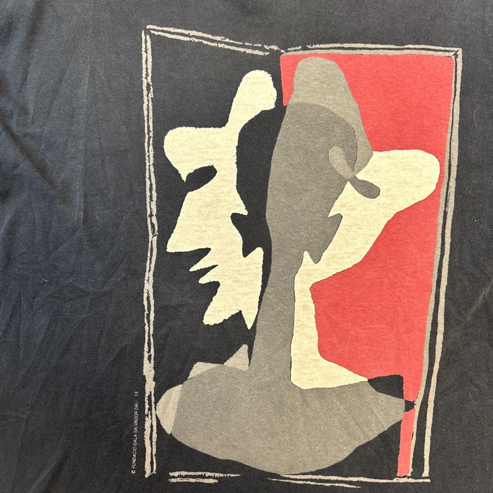 Vintage VINTAGE Salvador Dali Fundacio Gala Abstract Art T-shirt XL Black Mens XL Short Sleeve Art 2001 Size US XL / EU 56 / 4 - 2 Thumbnail