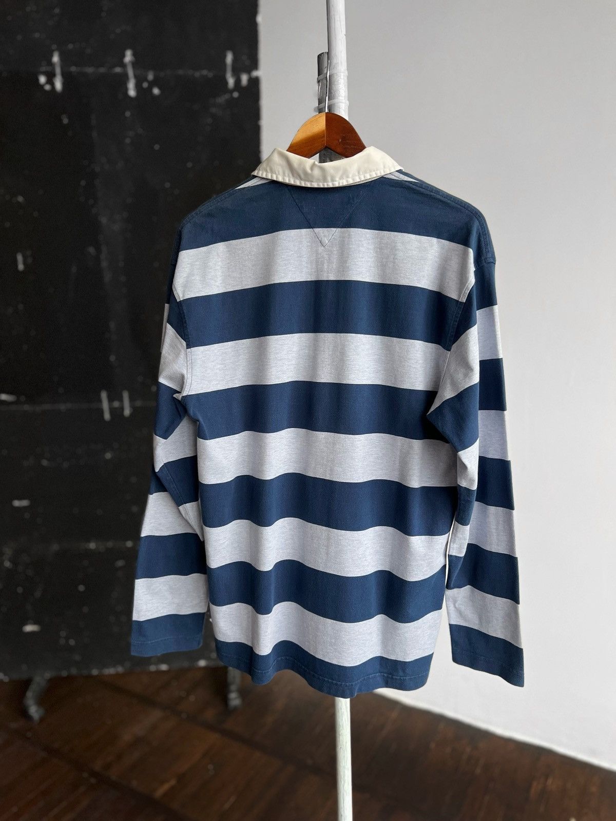 Tommy Hilfiger × Vintage Tommy Hilfiger Vintage Striped Rugby Polo Shirt LS Y2K Size US M / EU 48-50 / 2 - 3 Thumbnail