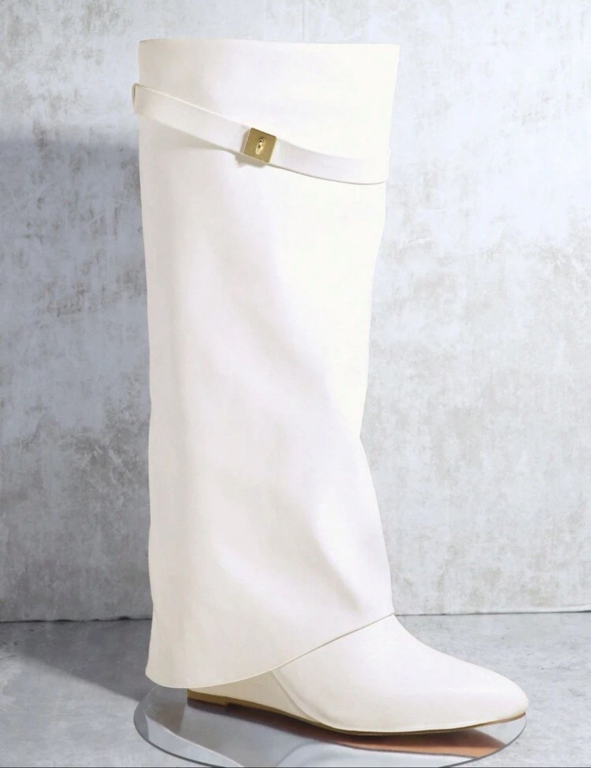Shein White Knee high boots Size US 11 / IT 41 - 1 Thumbnail