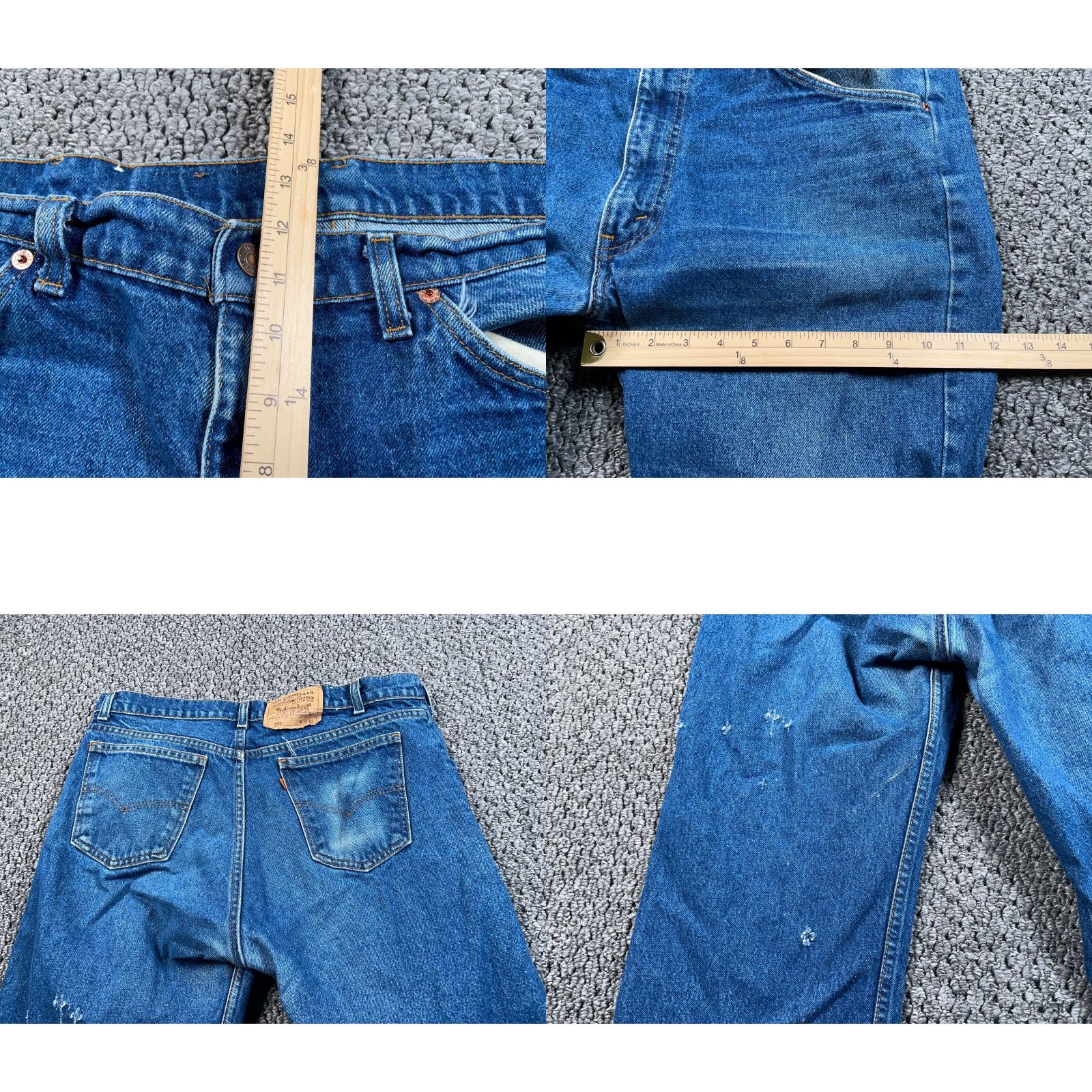 Levi's VINTAGE Levi's 505 Jeans - Regular Straight Leg Denim for Men - 37W x 28L, Blue, 1980s Grunge Classic, Mid Rise, Zip Fly, 5-Pocket, Cotton Size US 38 / EU 54 - 8 Thumbnail