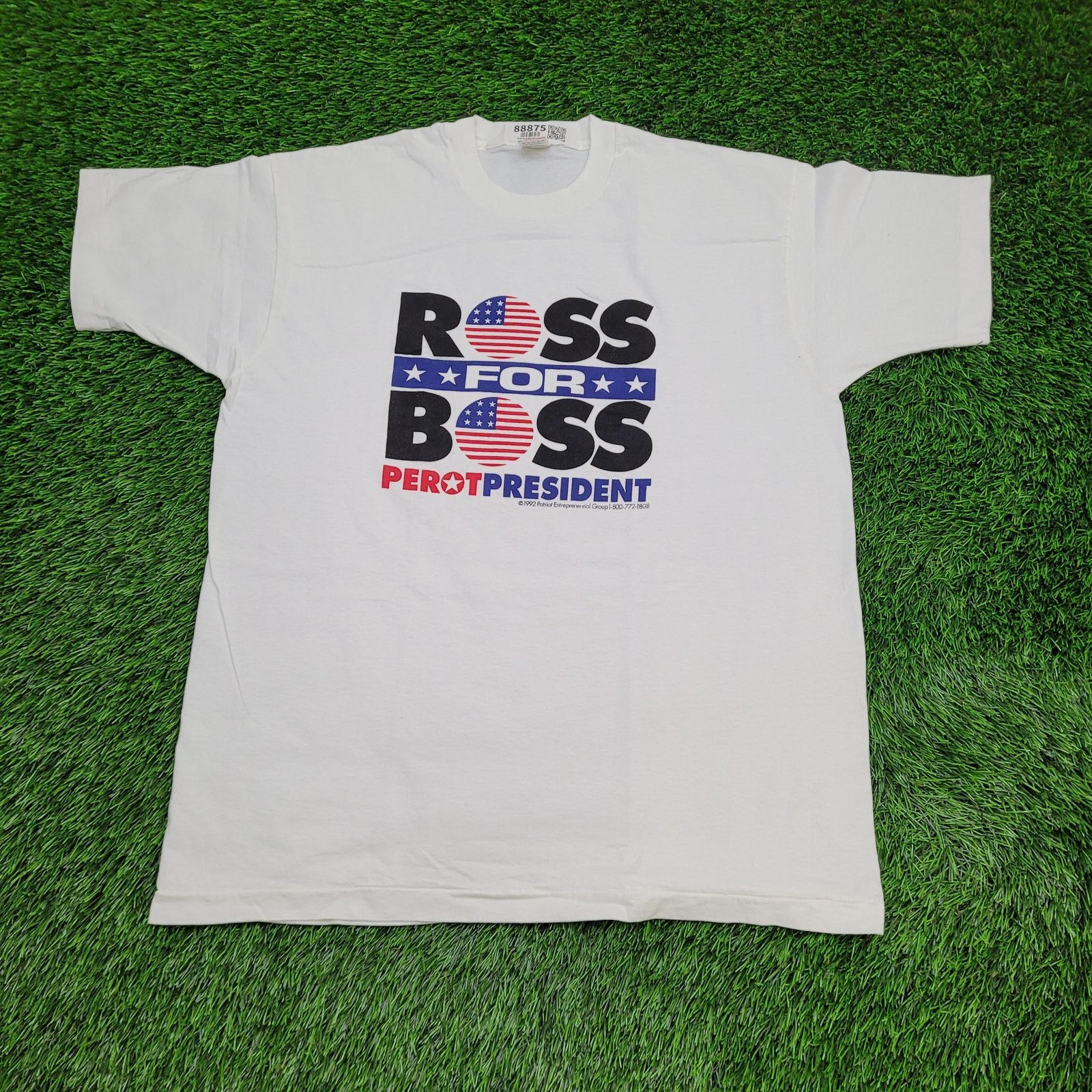 Fruit Of The Loom VTG 1992 Ross Perot for President T-Shirt Men's L/XL 90s Size US XL / EU 56 / 4 - 1 Thumbnail