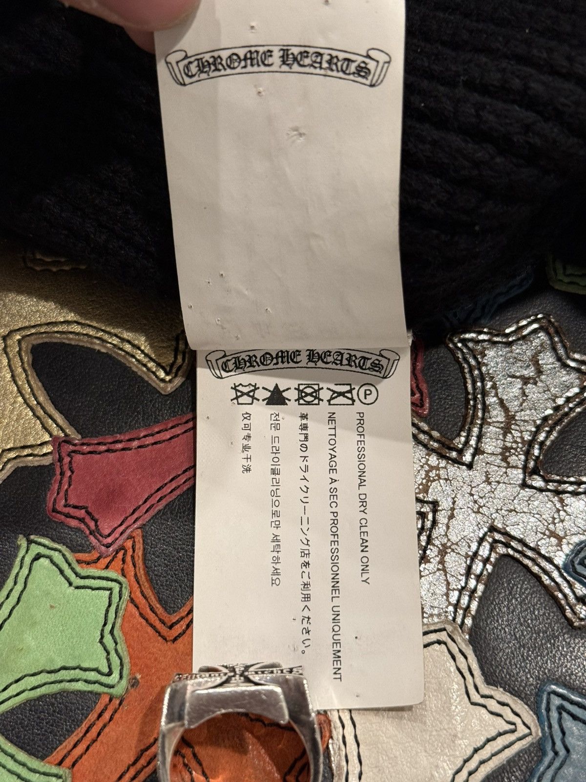 Chrome Hearts Chrome Hearts Cashmere Triple Cross Patch Beanie Size ONE SIZE - 7 Thumbnail