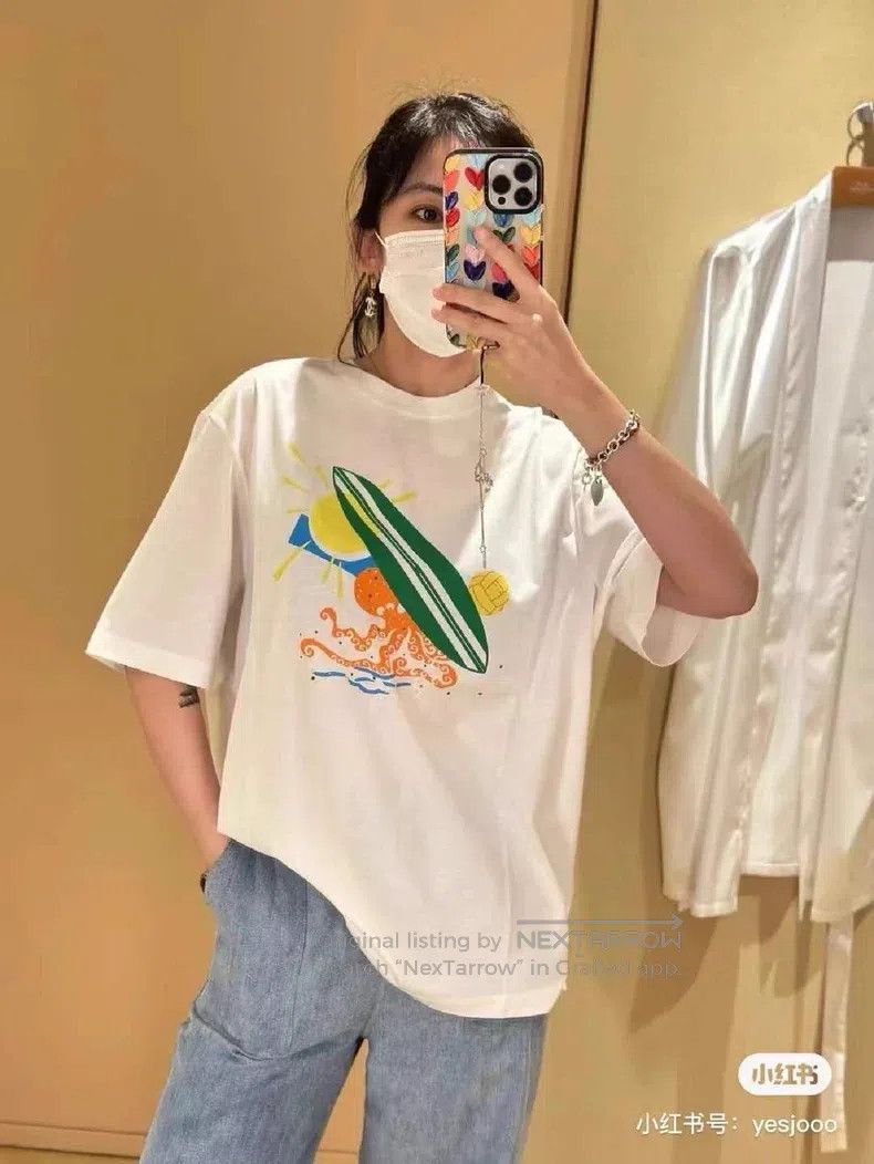 Hermes Hermes Printed white T-shirt Size US M / EU 48-50 / 2 - 5 Thumbnail