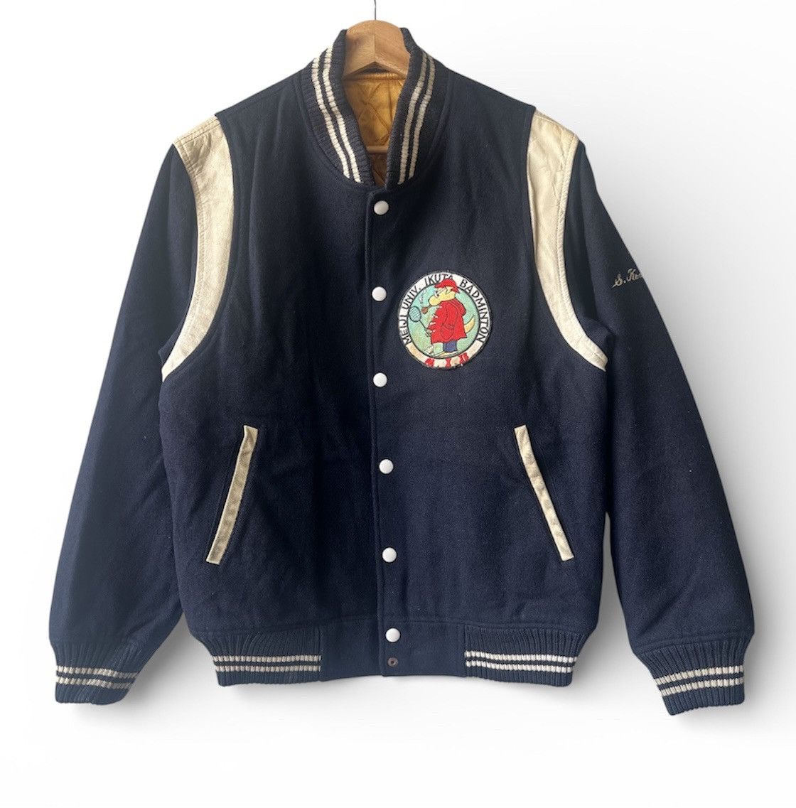 Japanese Brand Vintage Jofre Meiji Univ. Varsity Jacket Size US L / EU 52-54 / 3 - 3 Thumbnail