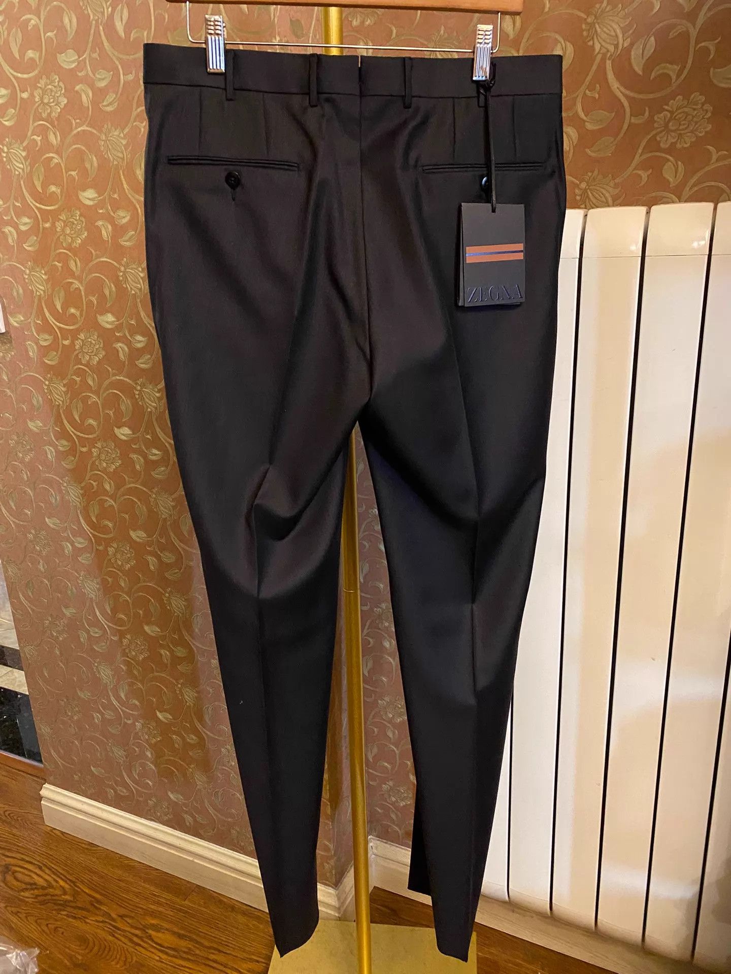 Ermenegildo Zegna Zegna Main Line 100% Wool Charcoal Dress Pants 48 Size US 32 / EU 48 - 3 Thumbnail