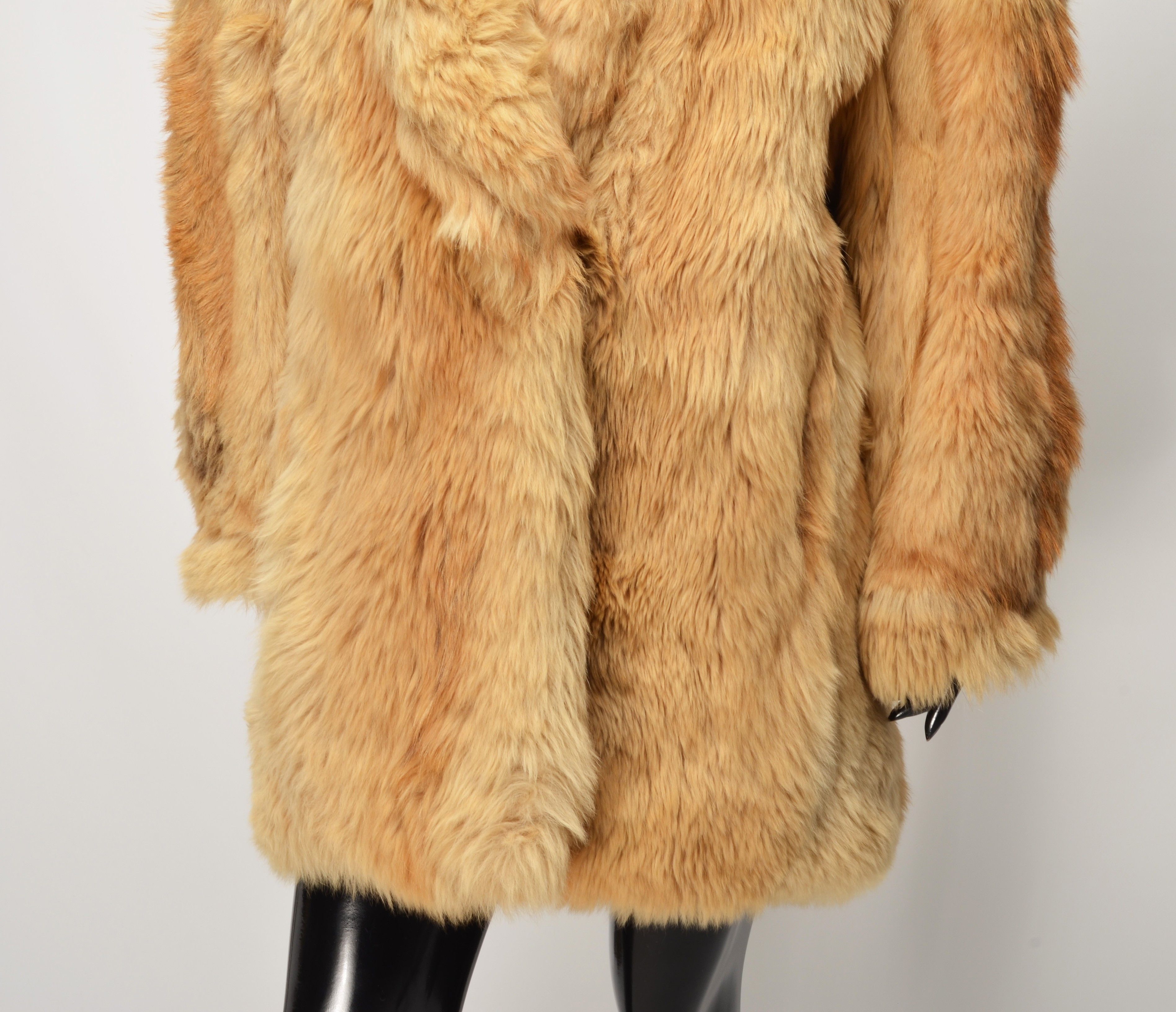 Vintage Vintage 80's Real Fur Glam Beige Tan Coat Luxe Classic Size L / US 10 / IT 46 - 3 Thumbnail