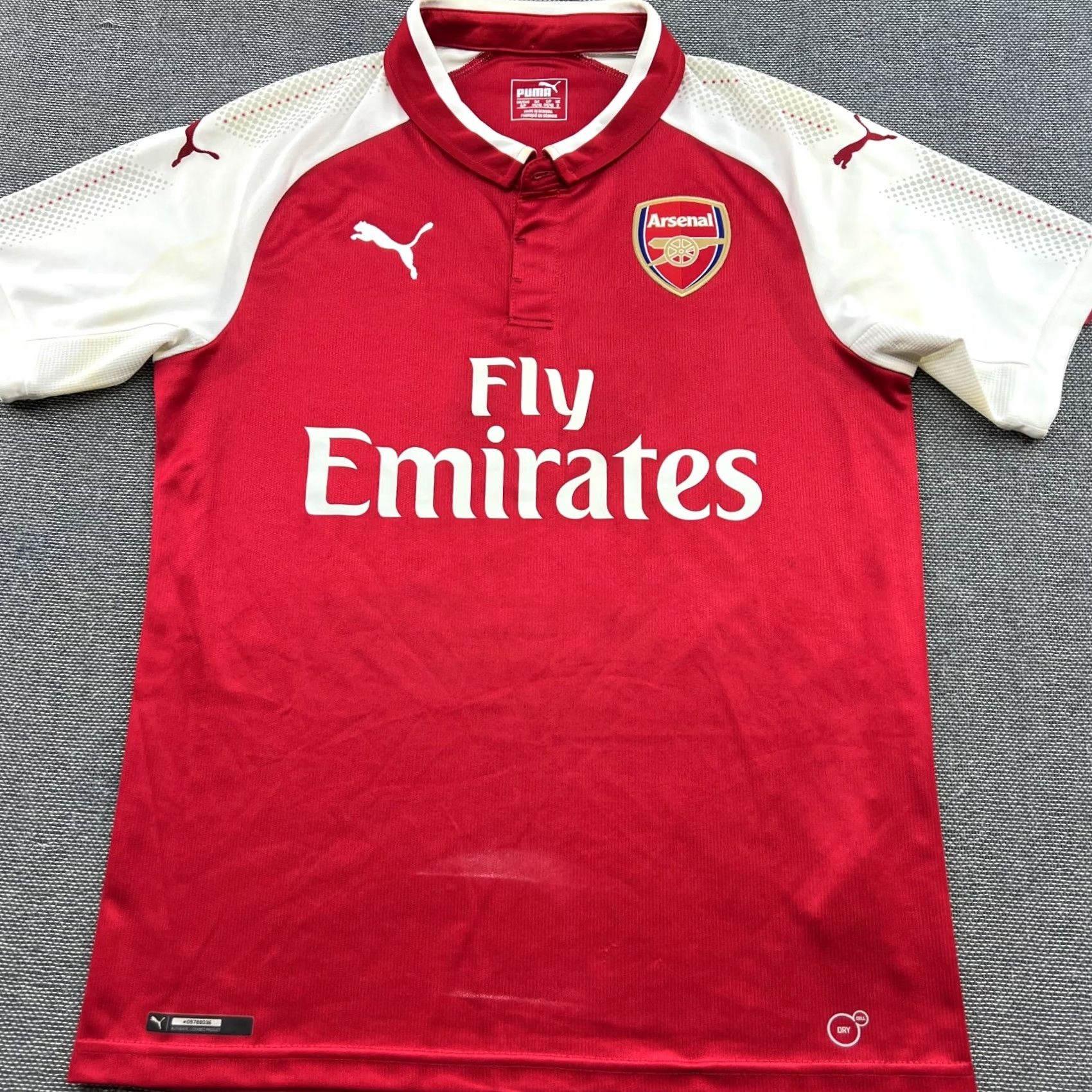 Puma Arsenal 2017 2018 Home Alexandre Lacazette Mens Football Jersey Shirt Small Puma Red Polyester Moisture Wicking Quick Dry Stadium Jersey Mens Size US S / EU 44-46 / 1 - 3 Thumbnail