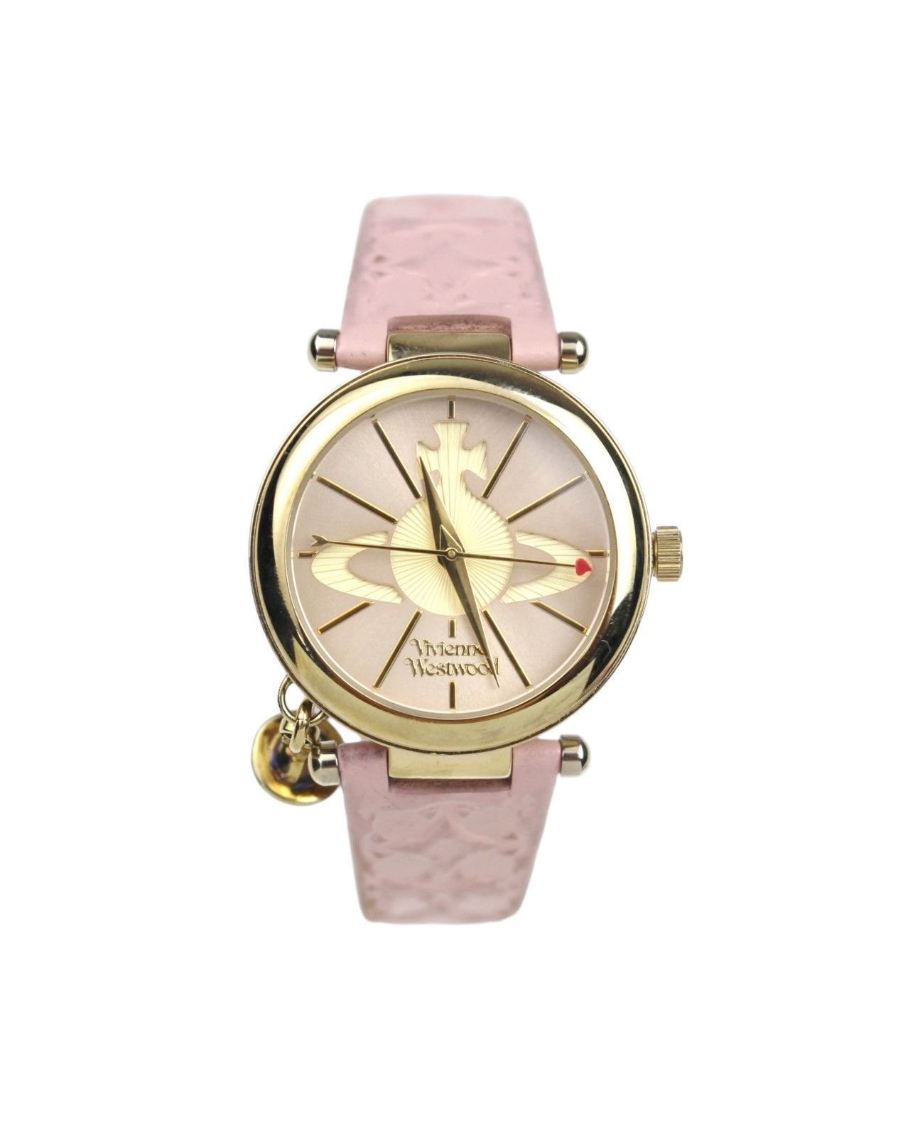 Vivienne Westwood VIVIENNE WESTWOOD ORB II CHARM WATCH – PINK EMBOSSED STRAP Size ONE SIZE - 3 Thumbnail