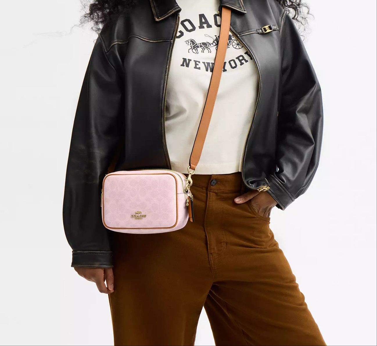 Coach Mini Carey Crossbody Bag In Signature Canvas With Charms Size ONE SIZE - 9 Thumbnail