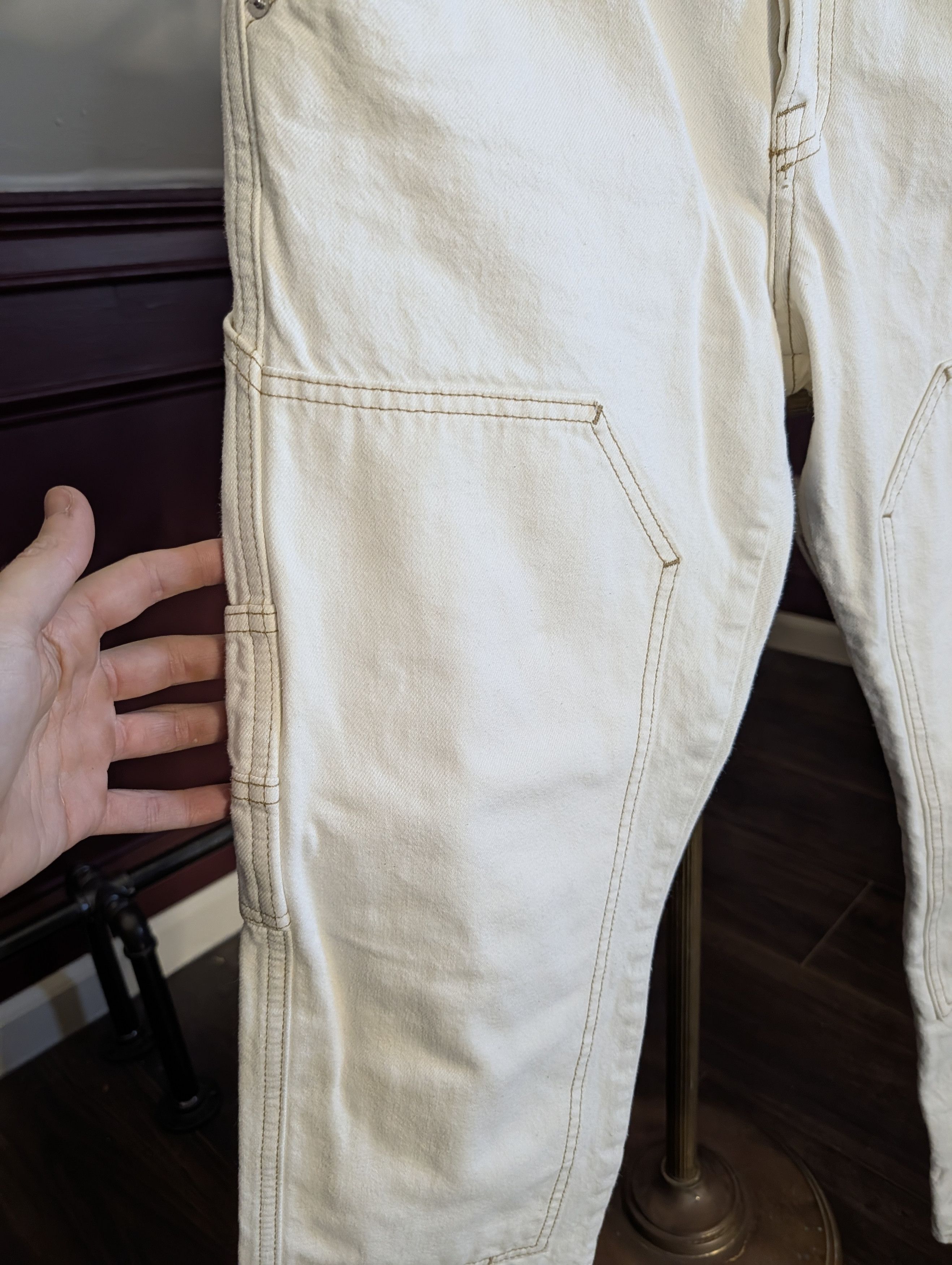Frame Double knee carpenter jeans white Le Slouch 28 Size US 30 / EU 46 - 4 Thumbnail
