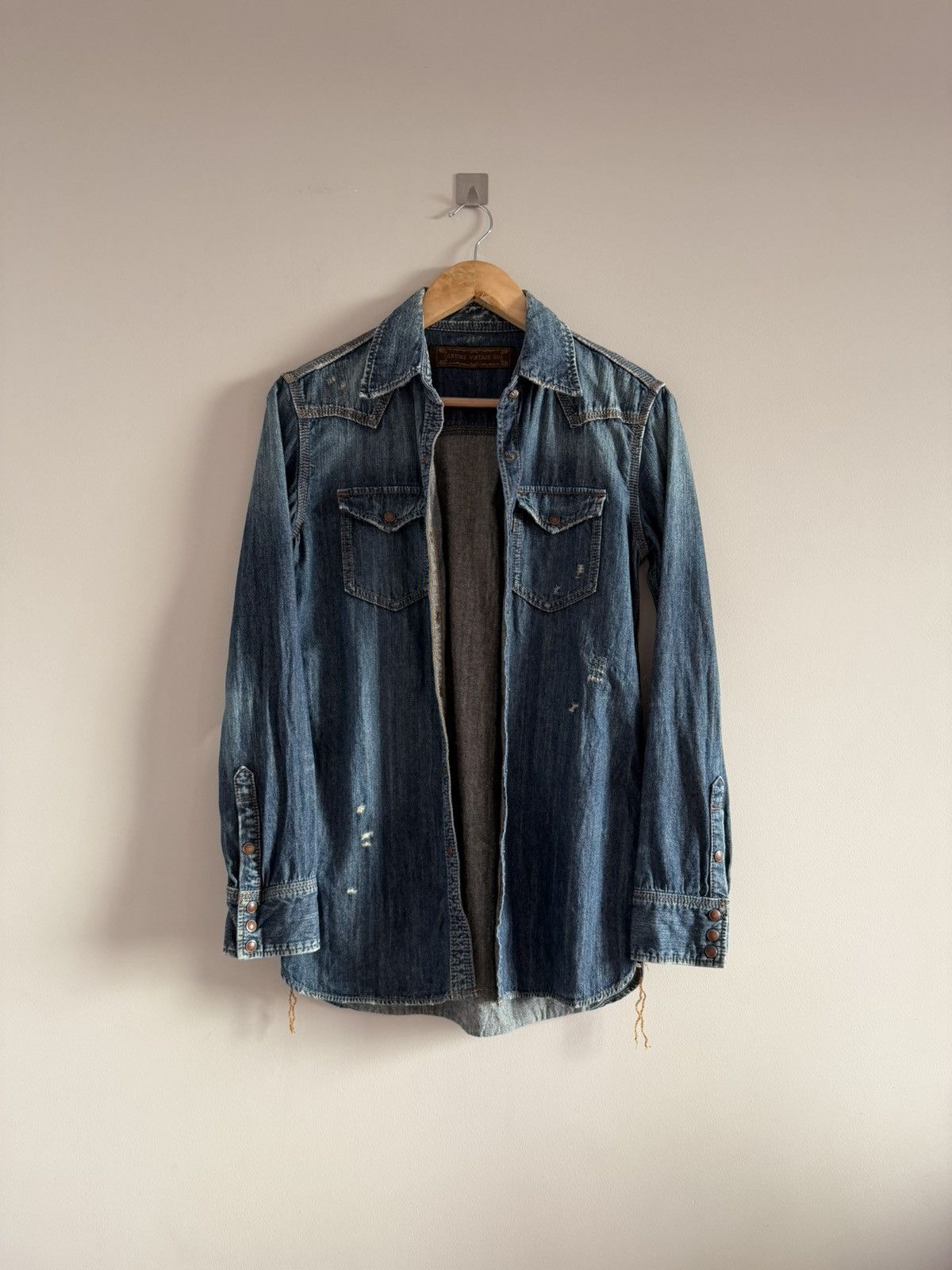 GOA GOA Genuine Vintage Distressed Denim Shirt Size US S / EU 44-46 / 1 - 1 Thumbnail