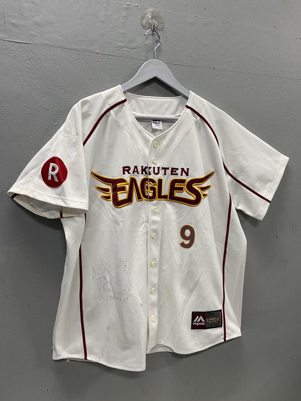 MLB TOHOKO RAKUTEN EAGLES LOUIS OKOYE 9 JERSEY 2019 autograph Size US L / EU 52-54 / 3 - 1 Thumbnail