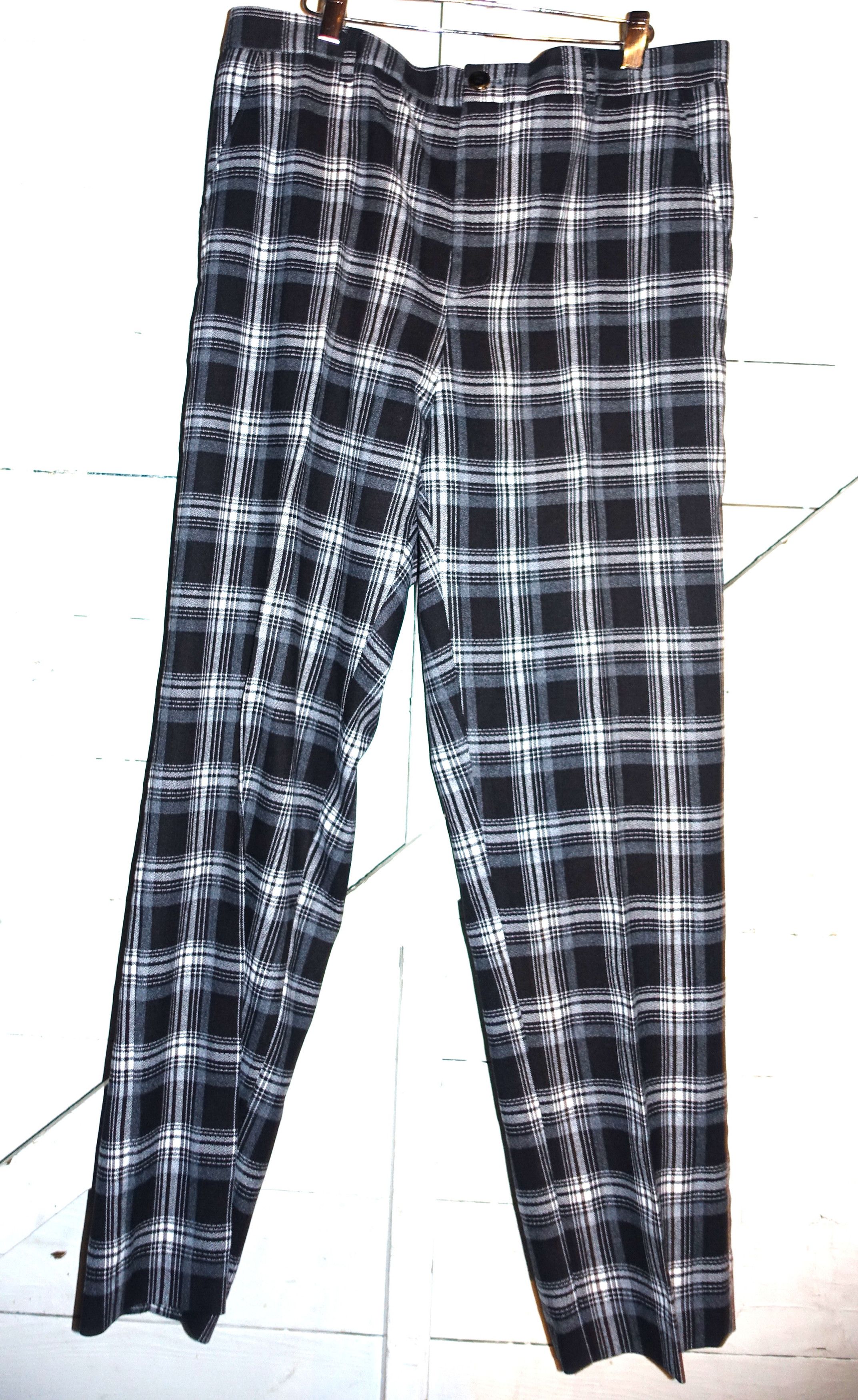 Other Prestige Original Black Gray Plaid Pants 38 Size US 38 / EU 54 - 1 Thumbnail