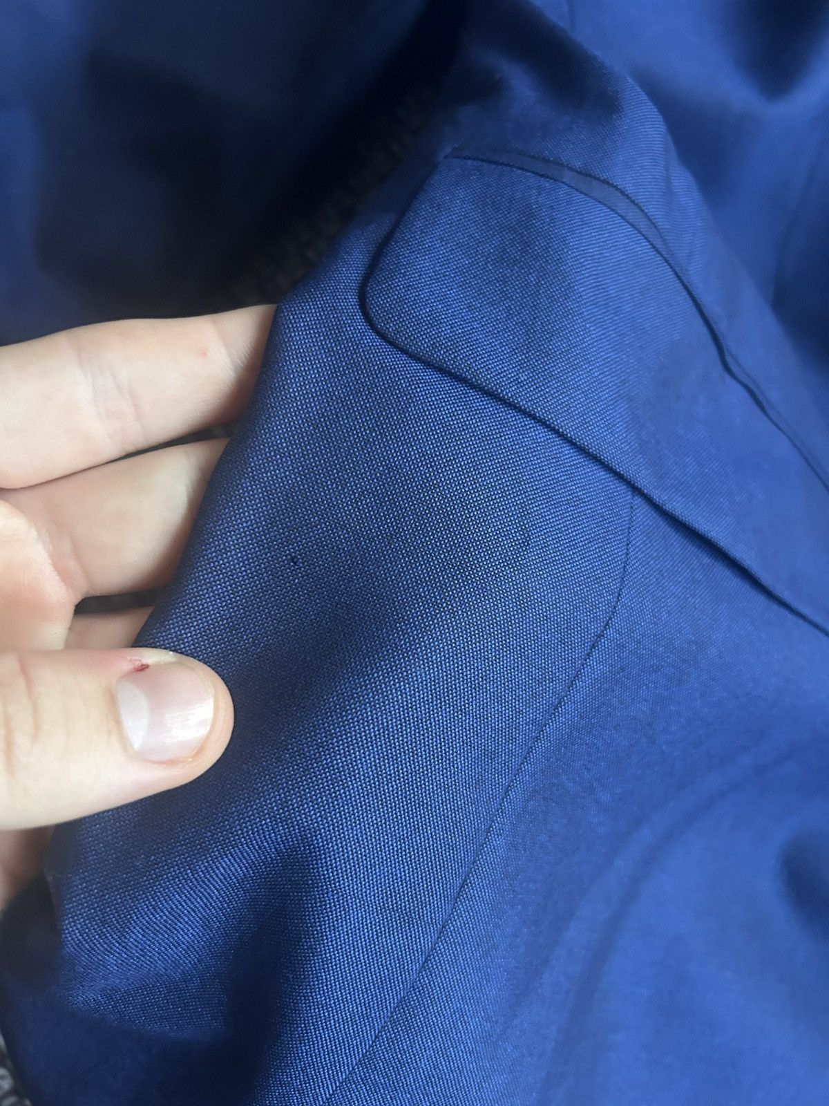 Reiss Reiss Blue Suit Solid Style Classic One Button Mens Size 40R Size 40R - 13 Thumbnail