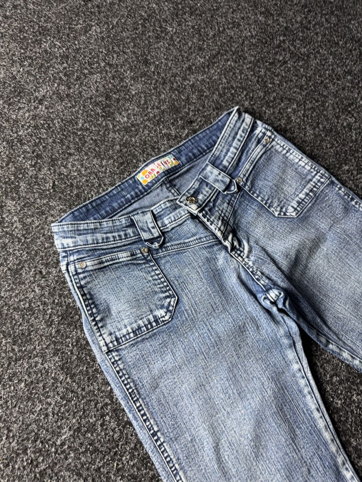 Japanese Brand × Vintage Vintage 90s Low Waist Flare Jeans Y2K Japanese Vibe Size 29" - 5 Thumbnail
