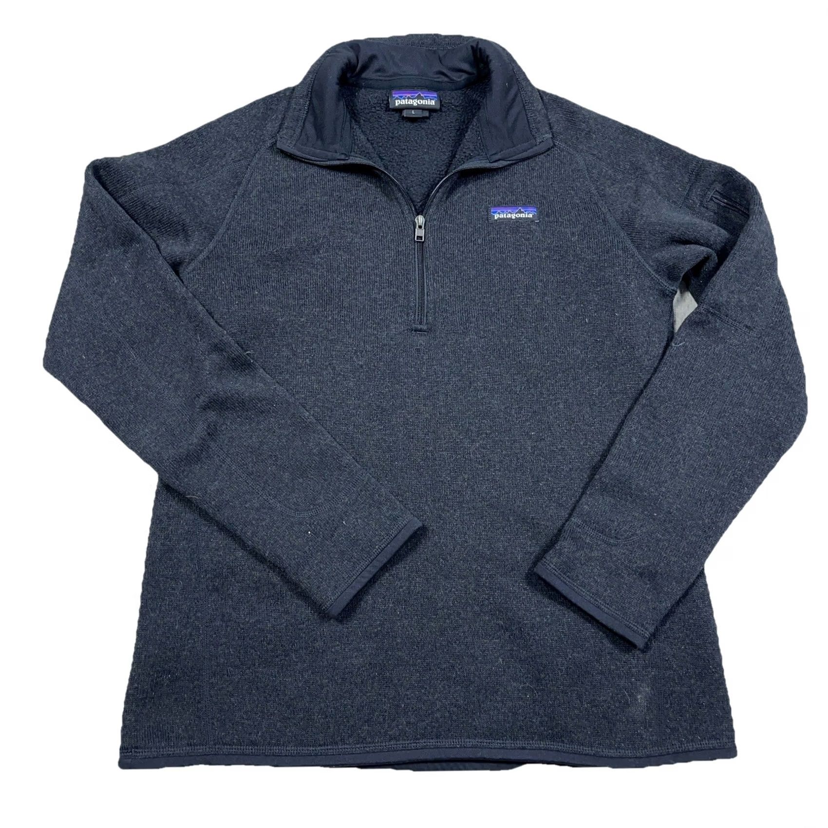 Patagonia Patagonia Sweater Womens L Gray Better Women Dark Pullover Half Zip Jacket Heather Size L / US 10 / IT 46 - 2 Thumbnail
