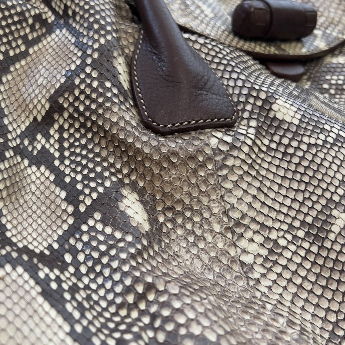 Jil Sander JIL SANDER Real Python Leather Mini Boston Bag “PITONE FOLD” Size ONE SIZE - 2 Thumbnail